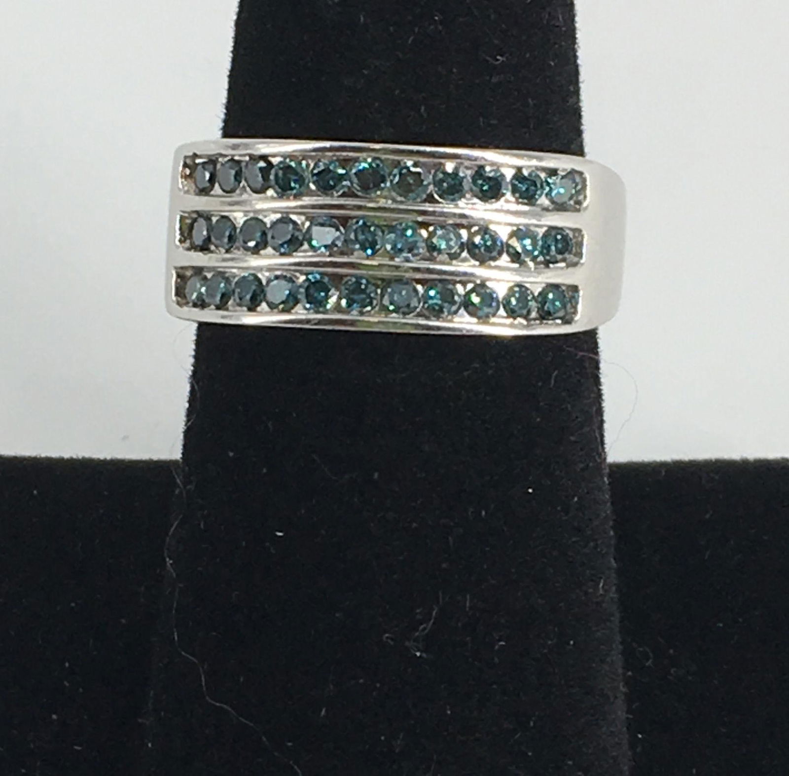 14KT WHITE GOLD AND GEMSTONE COCKTAIL RING (1 of 4)