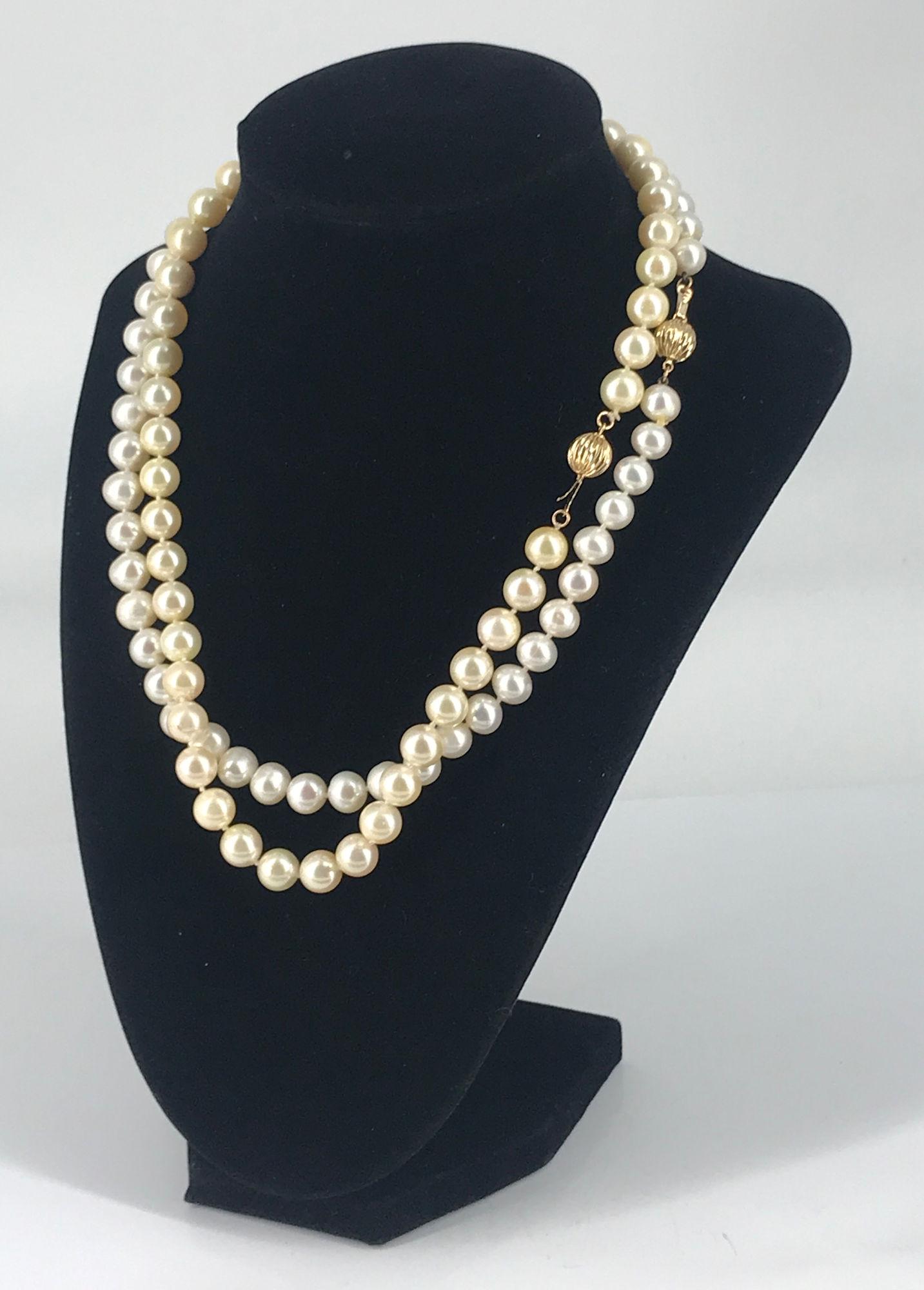 TWO CULTURED FRESHWATER PEARL NECKLACES (1 of 3)