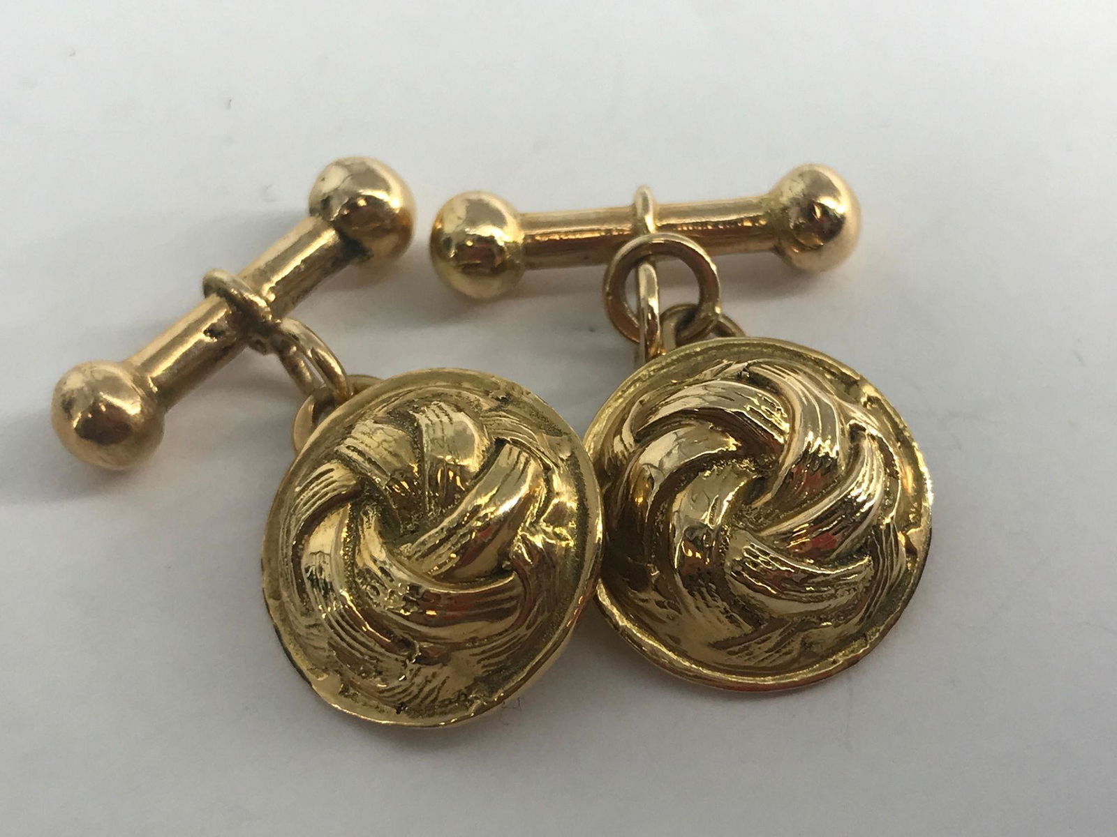 PR. 18KT YELLOW GOLD CUFFLINKS (1 of 1)