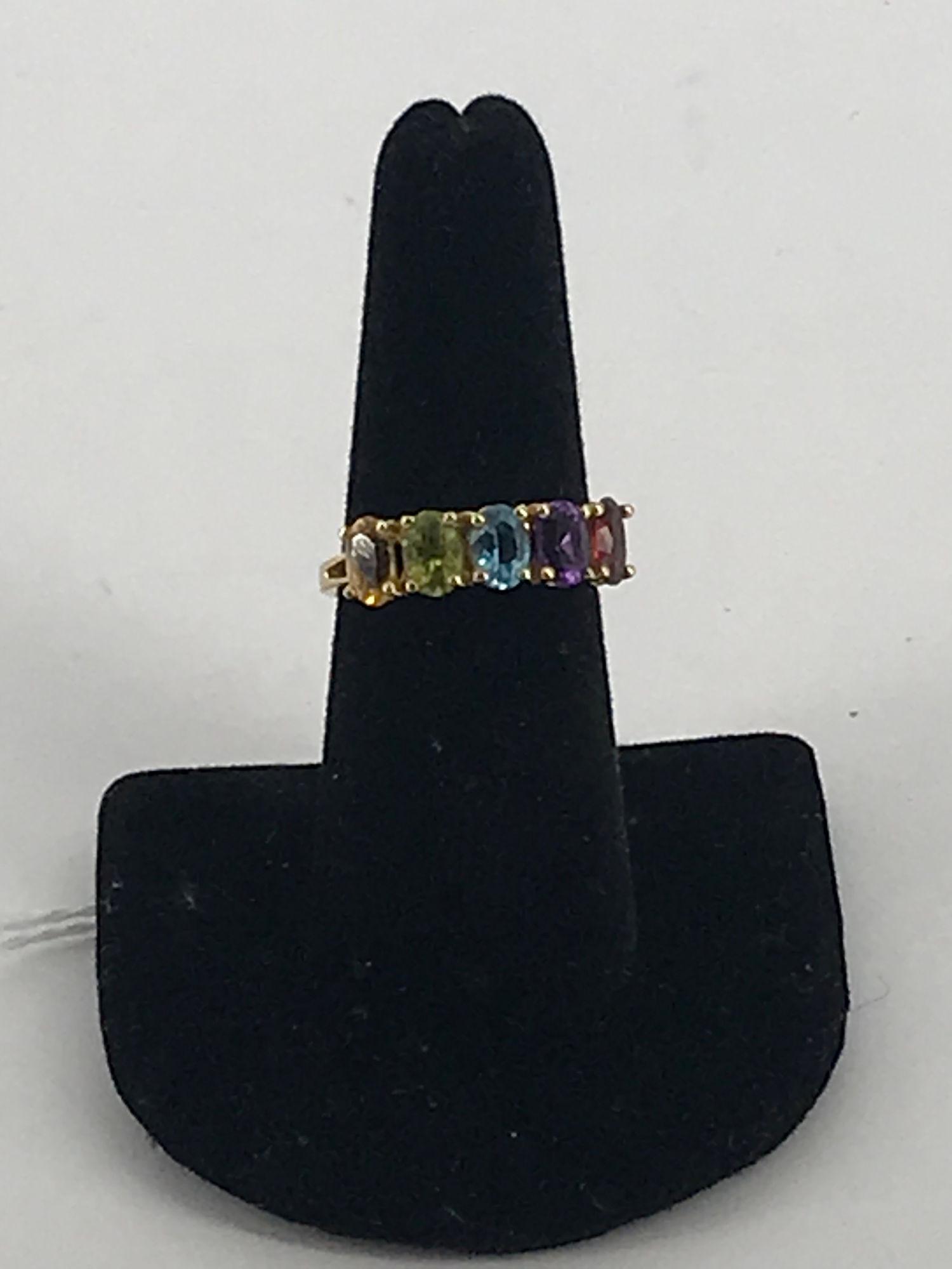 14KT YELLOW GOLD AND GEMSTONE RING (1 of 3)