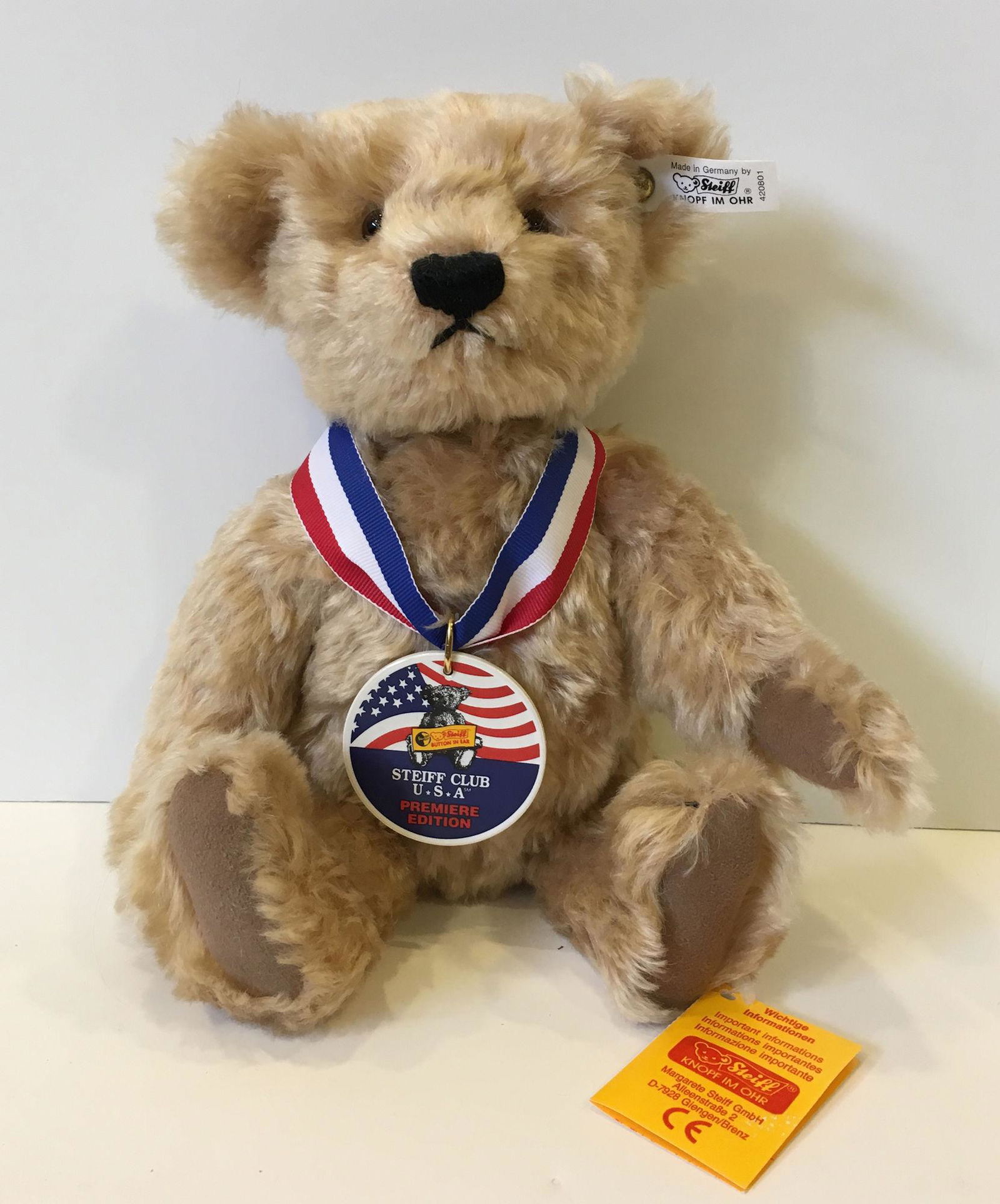 11" STEIFF CLUB USA 1993/1994 PREMIERE EDITION "SAM (1 of 1)