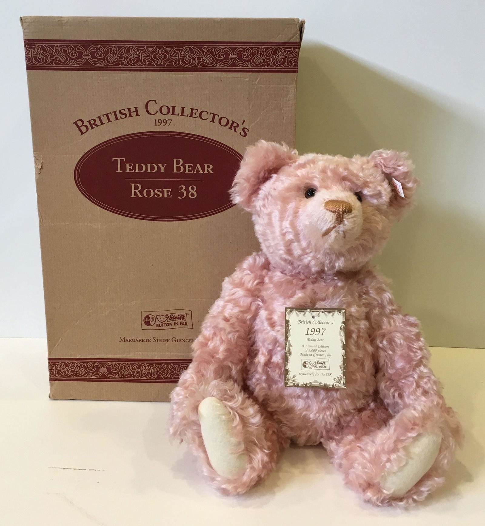 15" STEIFF BRITISH COLLECTOR'S 1997 TEDDY BEAR. CURLY (1 of 1)