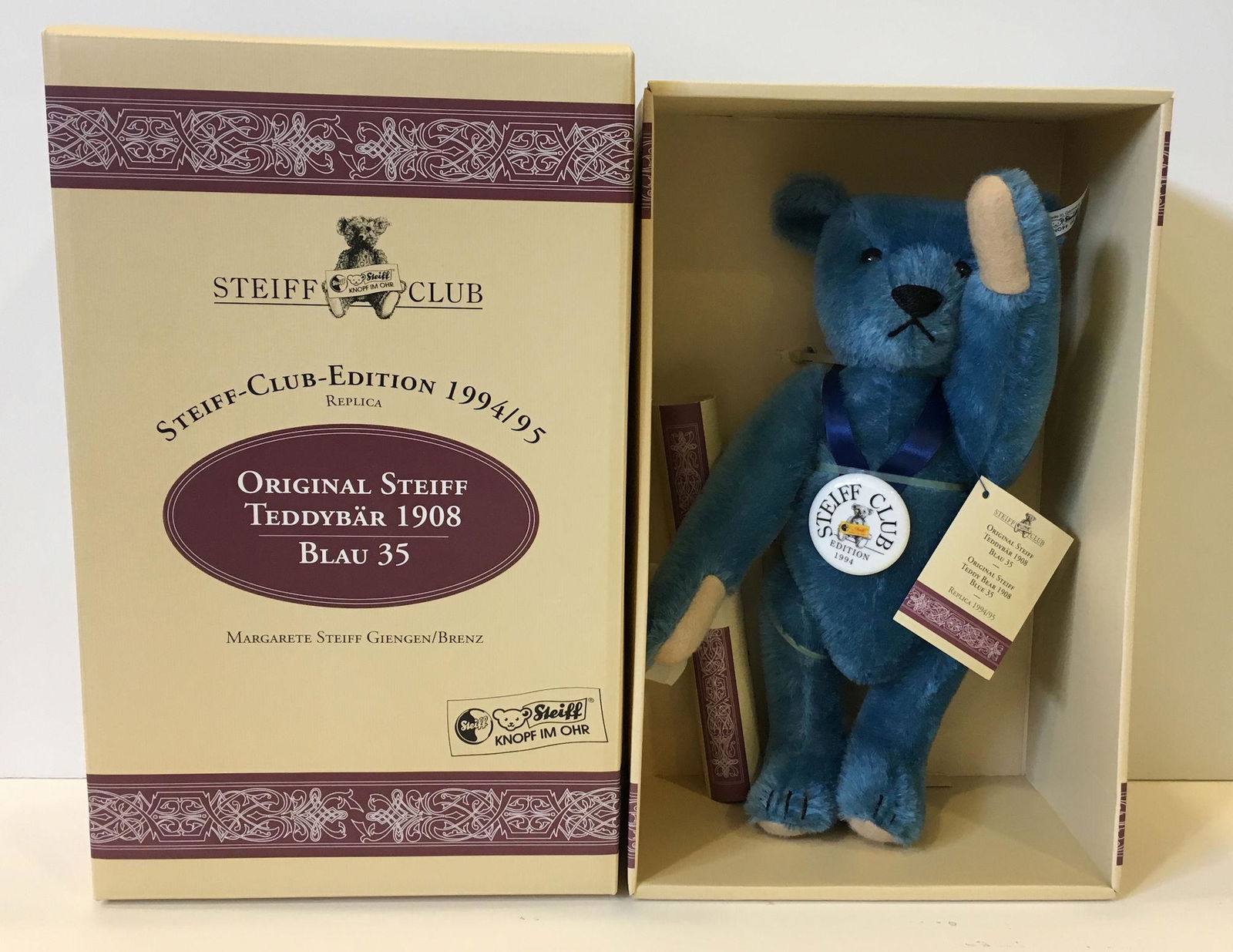 13" STEIFF 1994/95 CLUB EDITION TEDDY BEAR 1908 (1 of 1)
