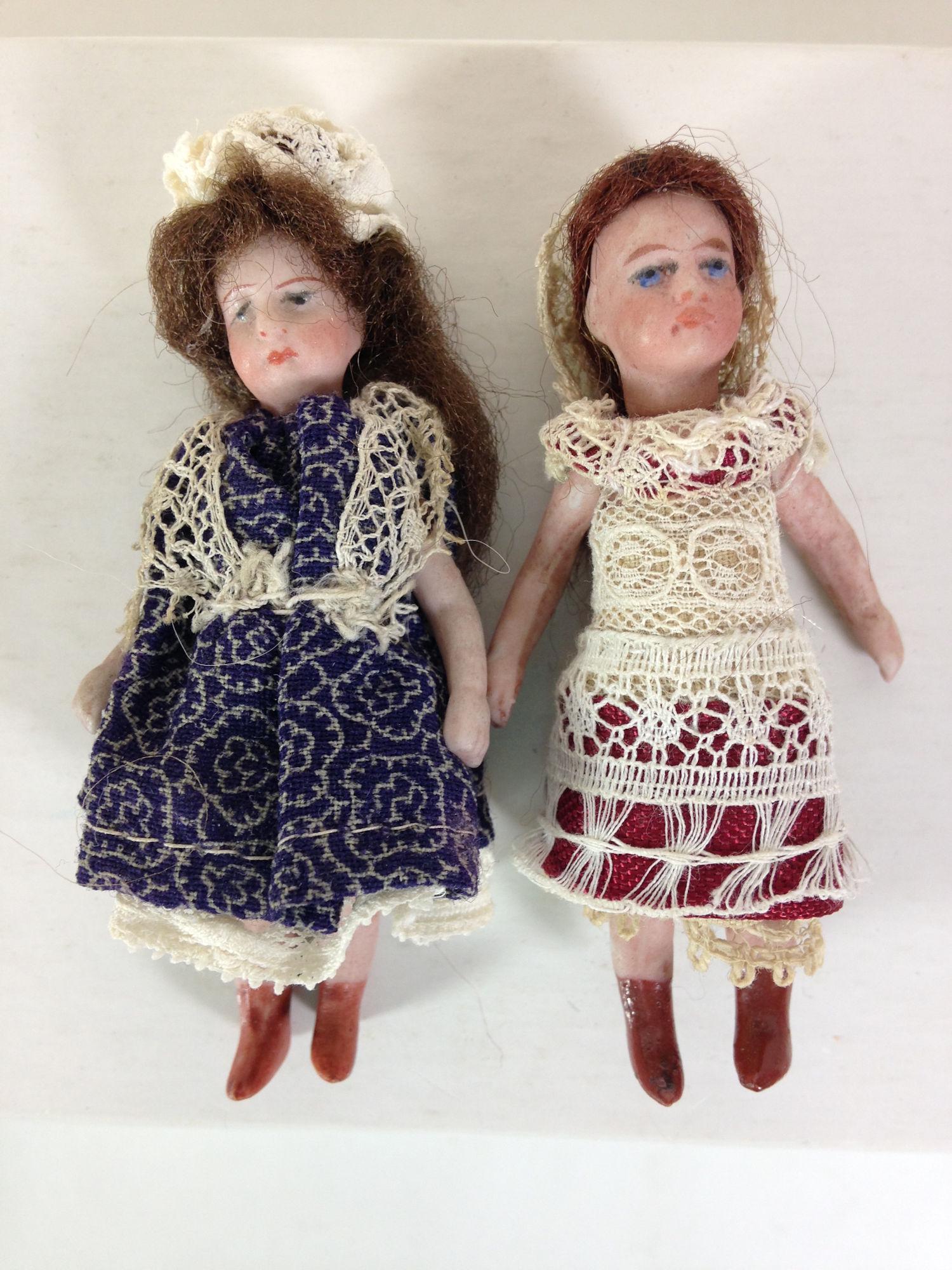 (2) MINIATURE ALL BISQUE LILLIPUTIAN DOLLS BY S.F.B.J. (1 of 2)