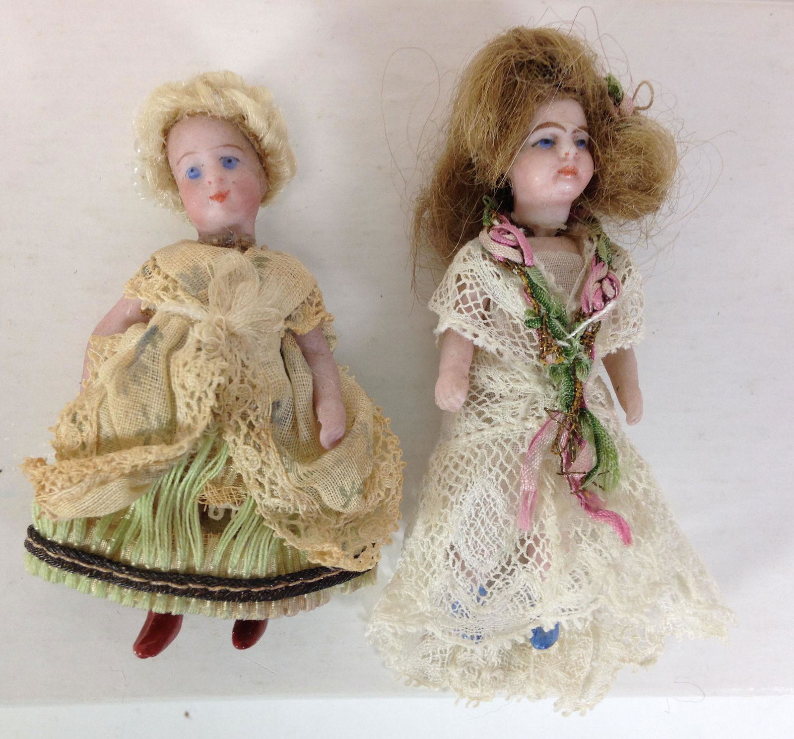 (2) MINIATURE ALL BISQUE LILLIPUTIAN DOLLS BY S.F.B.J. (1 of 3)