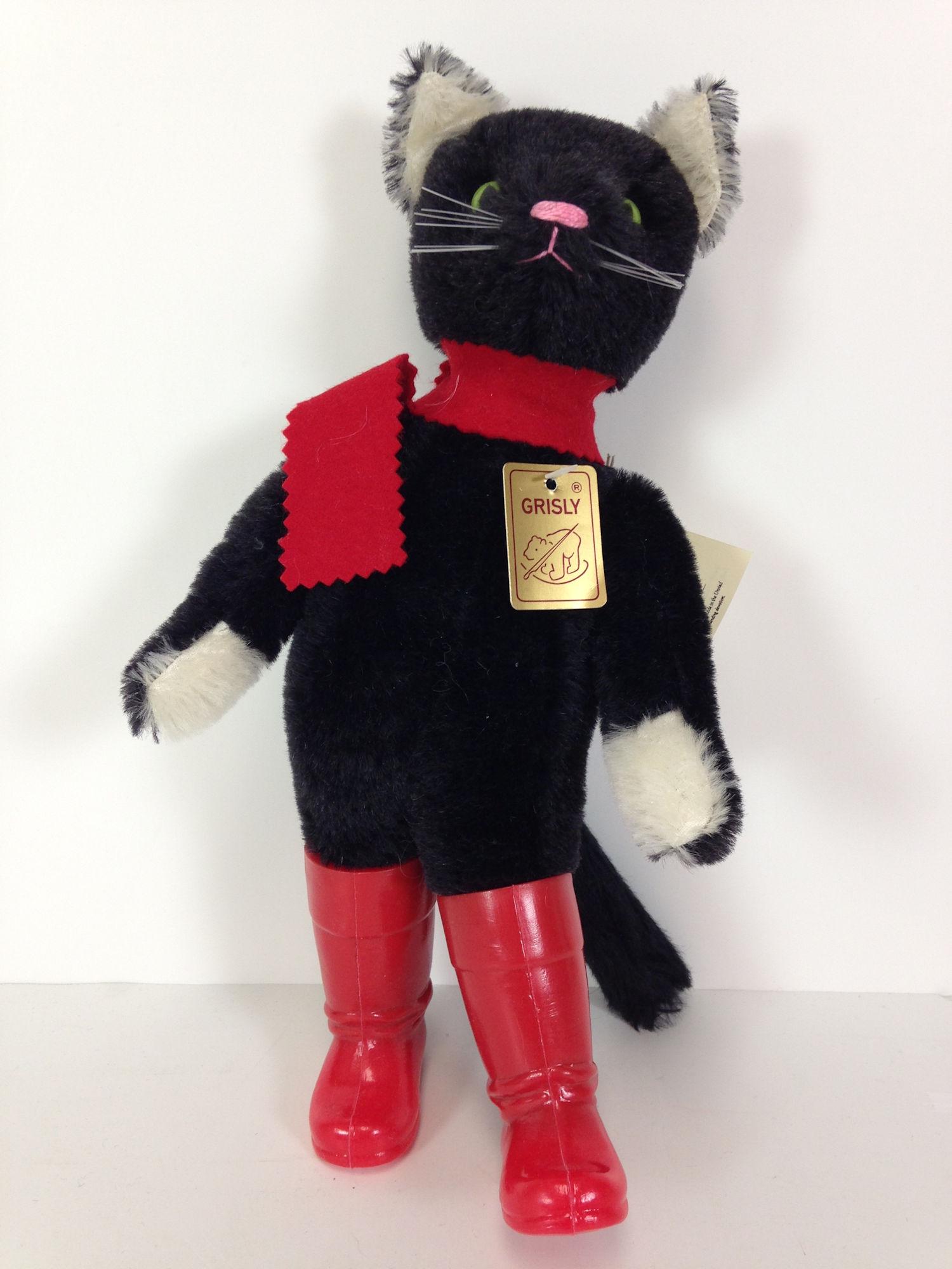 12" (INCLUDING EARS) "PUSS 'N BOOTS" BY GRISLY. BLACK (1 of 1)