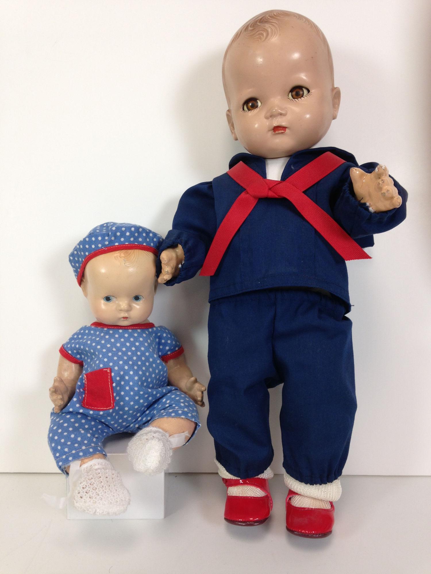 (2) VINTAGE DOLLS- 9Â½" ALL COMPOSITION ARRANBEE BABY (1 of 3)