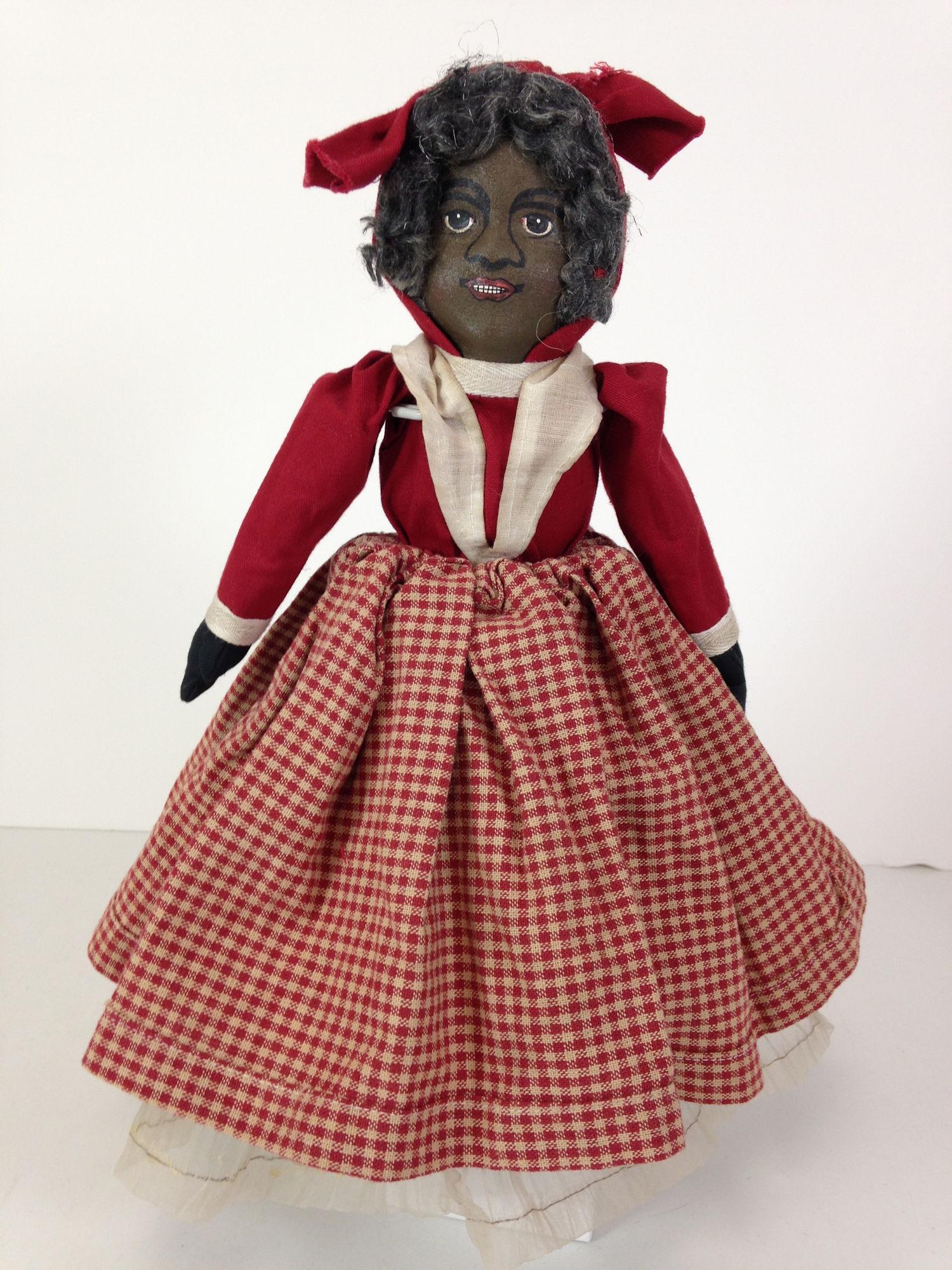 12" BRUCKNER TOPSY TURVY DOLL. TWO MASK FACE DOLLS, (1 of 2)