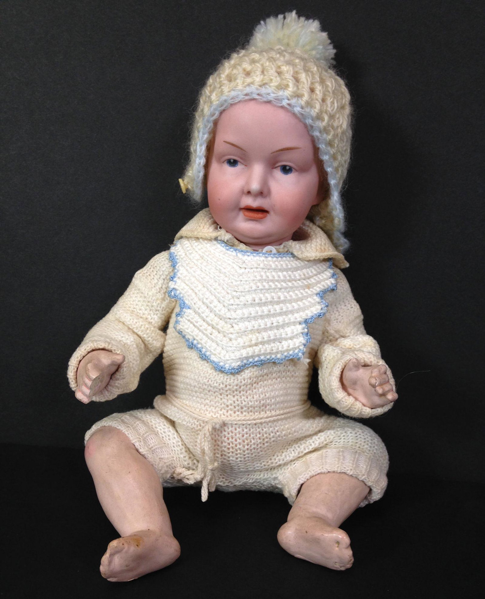 10" EISENMANN & CO. SOLID DOME CHARACTER BABY.  MOLDED (1 of 1)