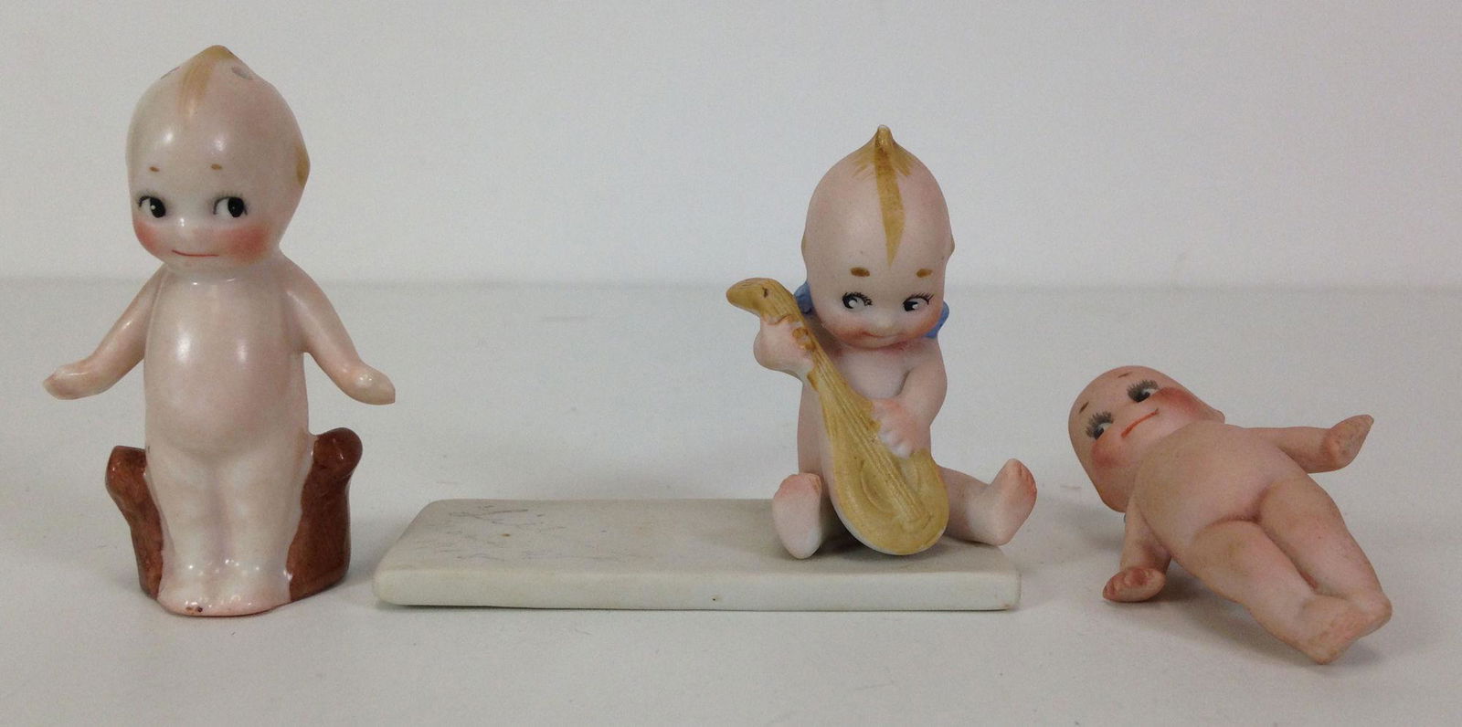 (3) ANTIQUE ROSE O'NEILL ALL BISQUE KEWPIES FOR THE (1 of 3)
