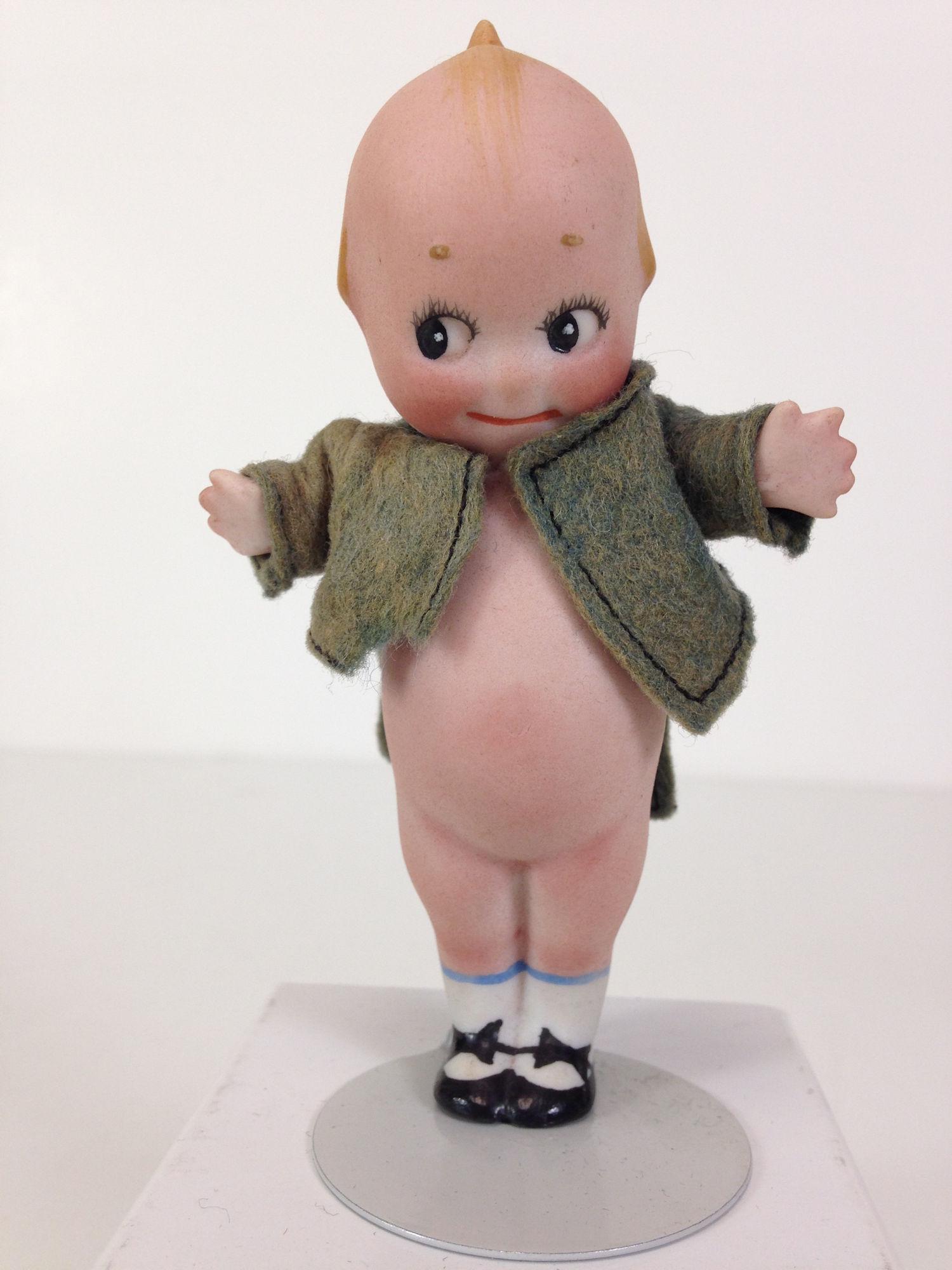 4Â¾" ANTIQUE ROSE O'NEILL ALL BISQUE STANDING KEWPIE (1 of 3)
