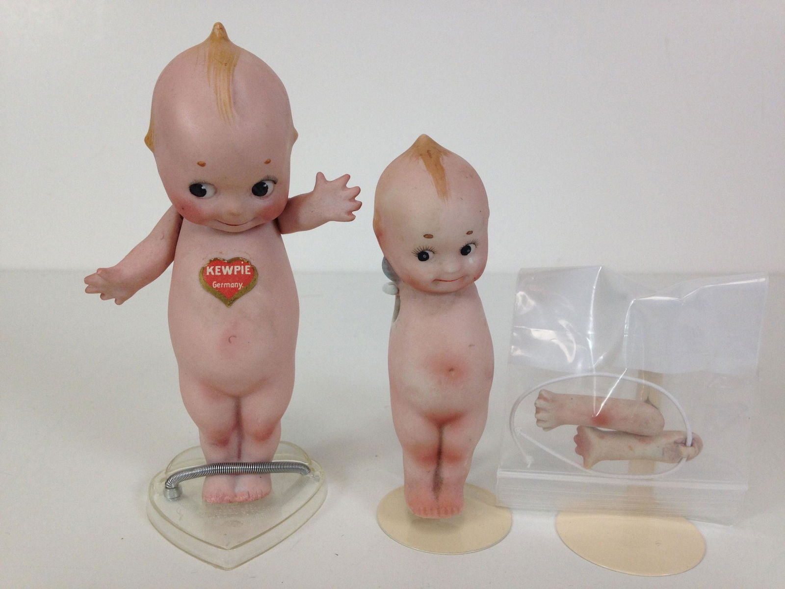 (2) ANTIQUE ROSE O'NEILL ALL BISQUE STANDING KEWPIES (1 of 6)