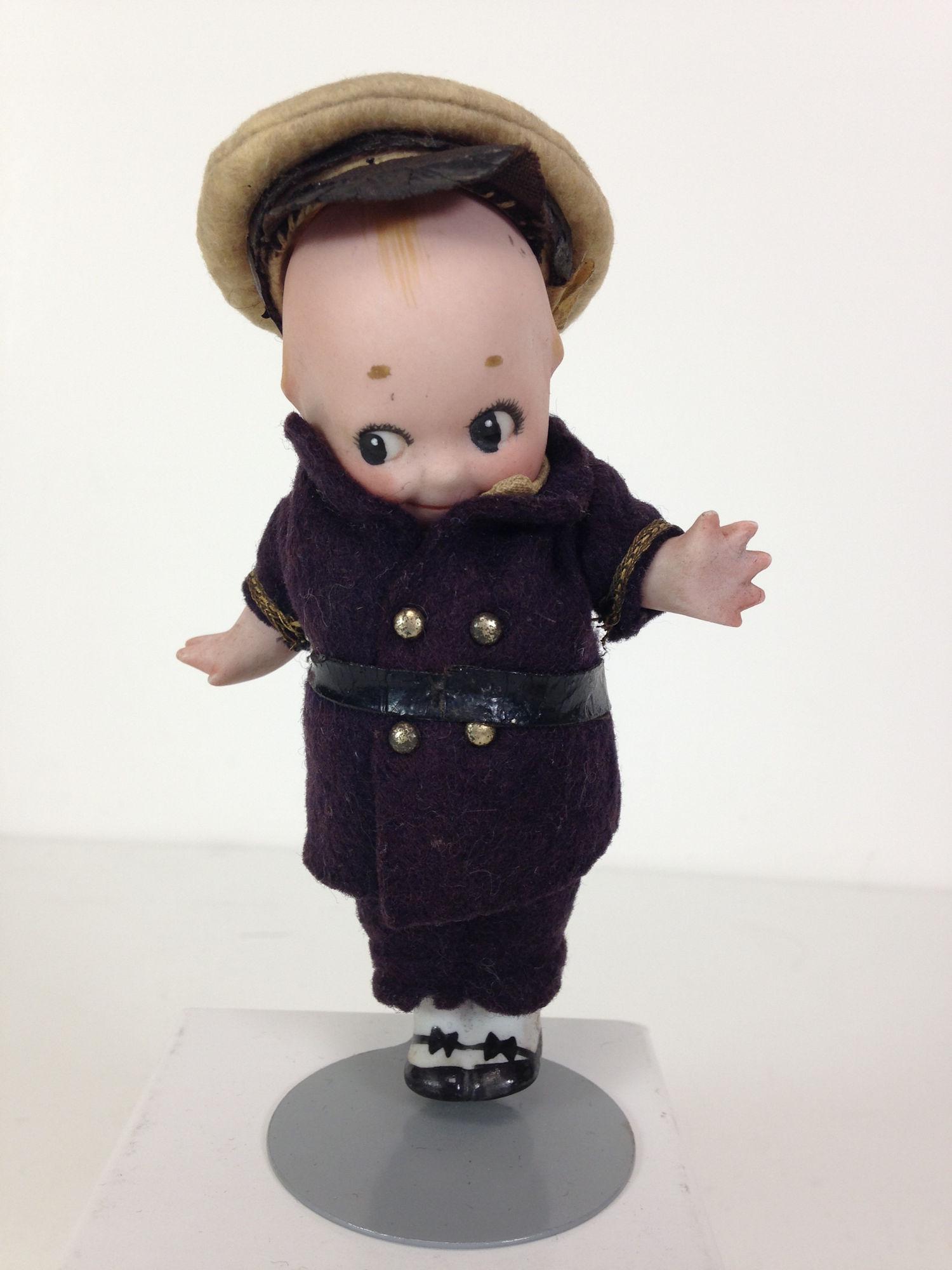 4Â½" ANTIQUE ROSE O'NEILL ALL BISQUE STANDING KEWPIE (1 of 3)