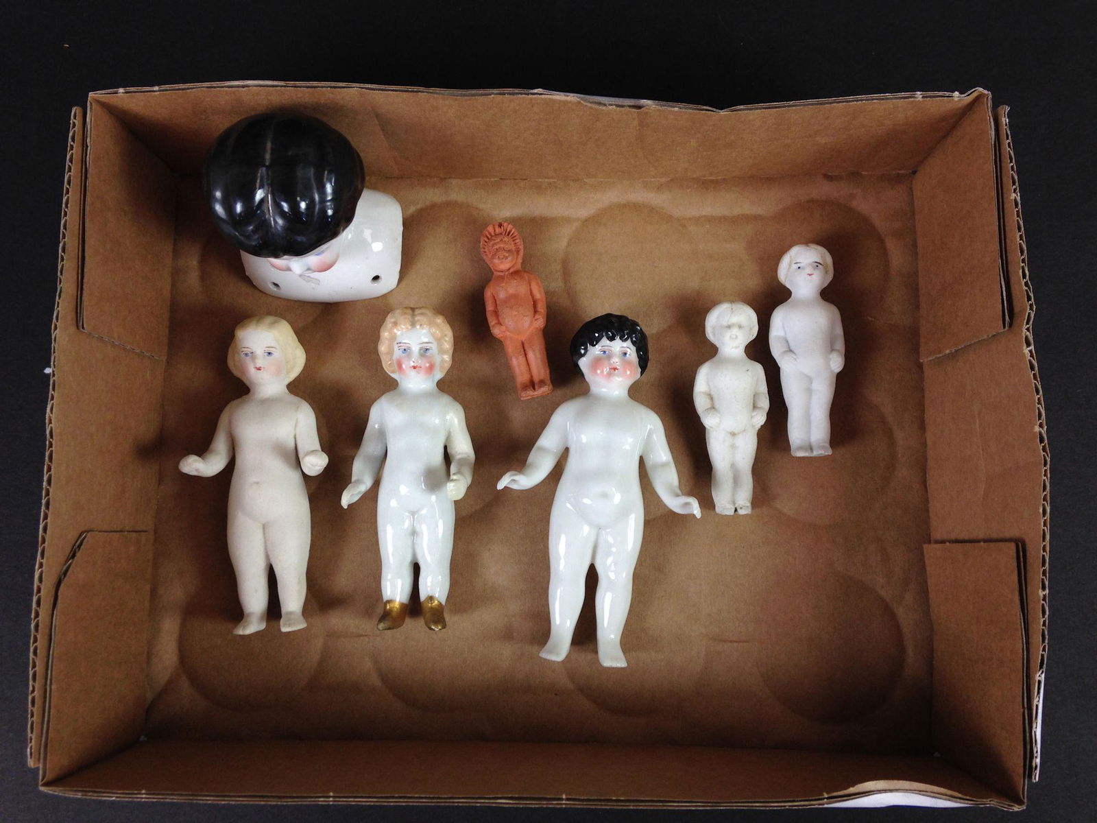 LOT OF (6) GERMAN FROZEN DOLLS INCLUDING CHINA AND ALL (1 of 2)