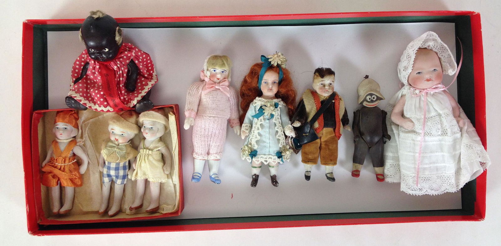 LOT (9) ALL BISQUE DOLLS MADE IN GERMANY AND JAPAN ALL (1 of 3)