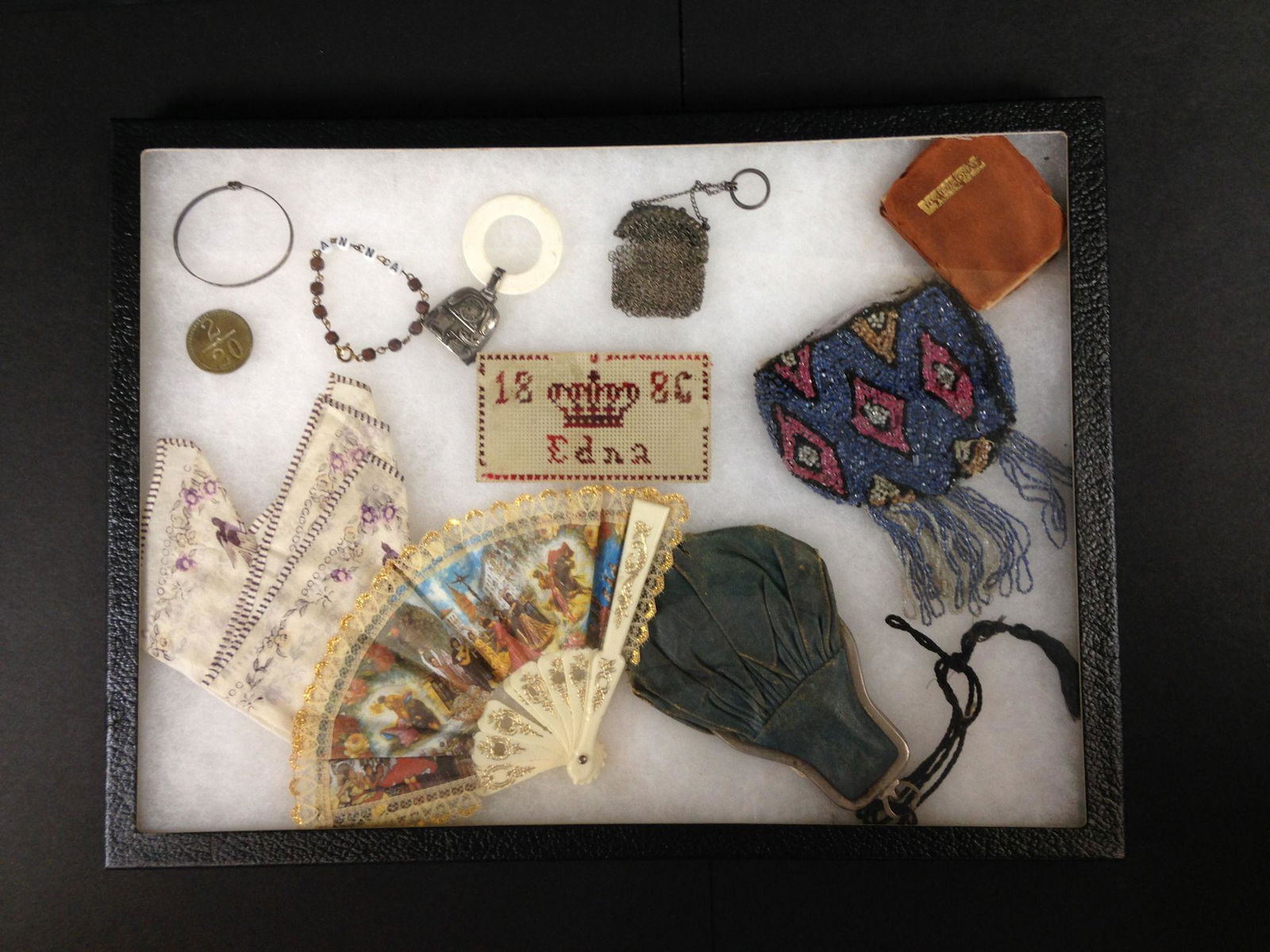 MISCELLANEOUS DOLL ITEMS IN DISPLAY BOX.  INCLUDES (1 of 1)