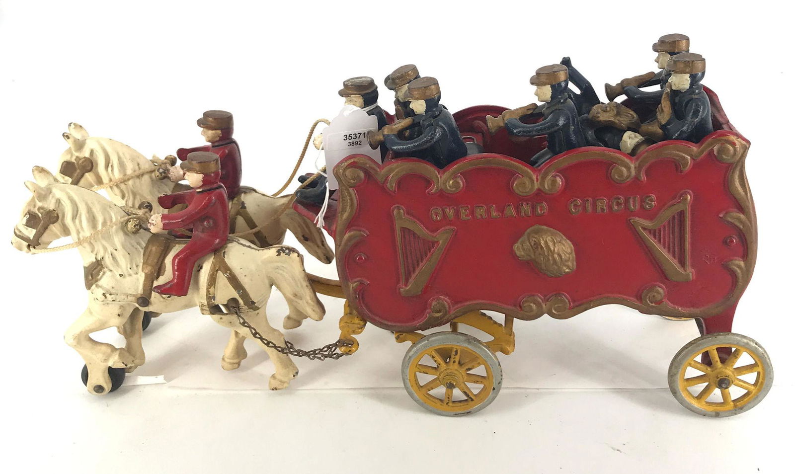 KENTON CAST IRON OVERLAND CIRCUS BAND WAGON 15" LONG (1 of 1)