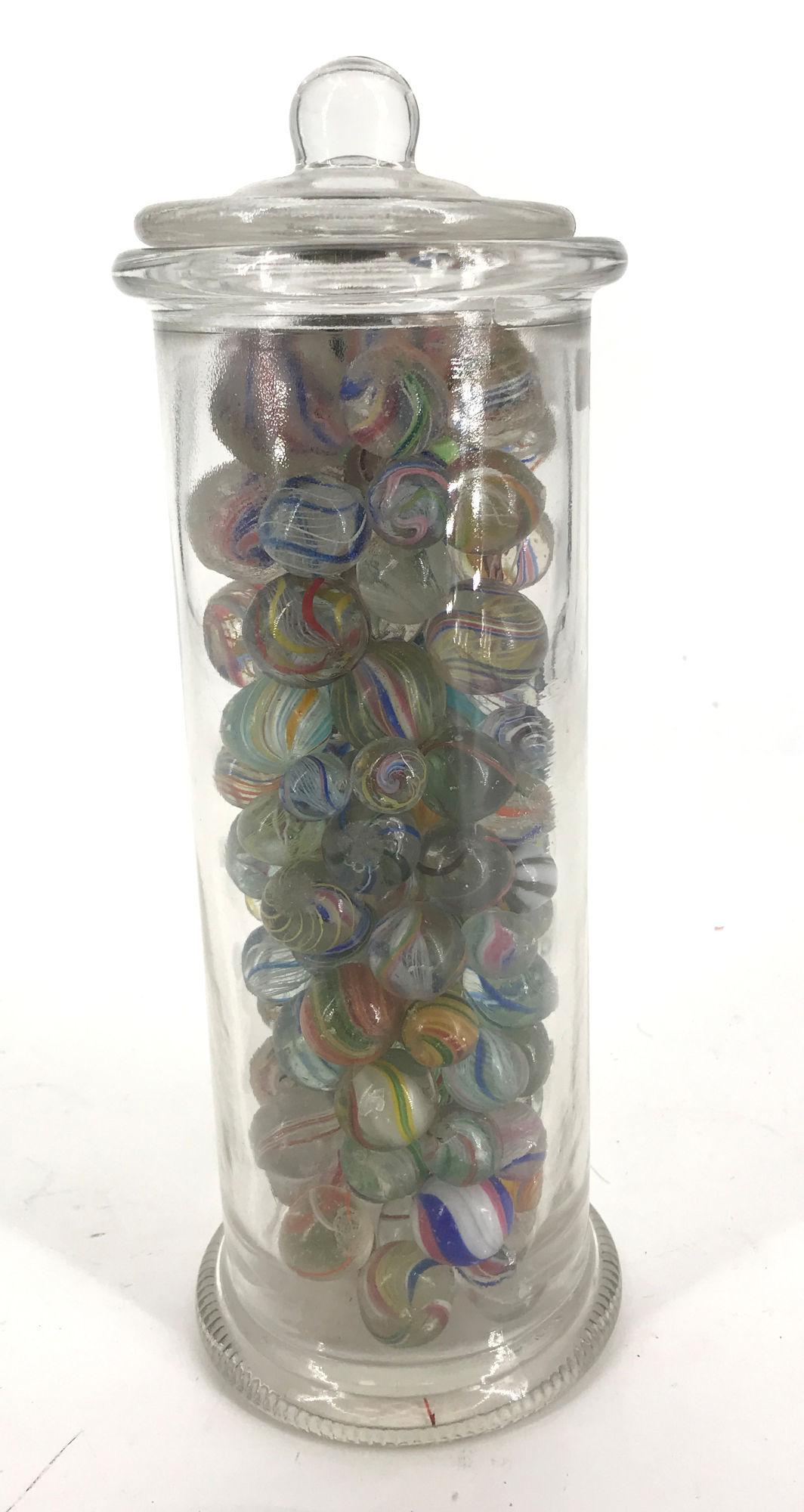 APOTHECARY JAR HANDMADE MARBLES: CANDY STRIPES AND (1 of 1)