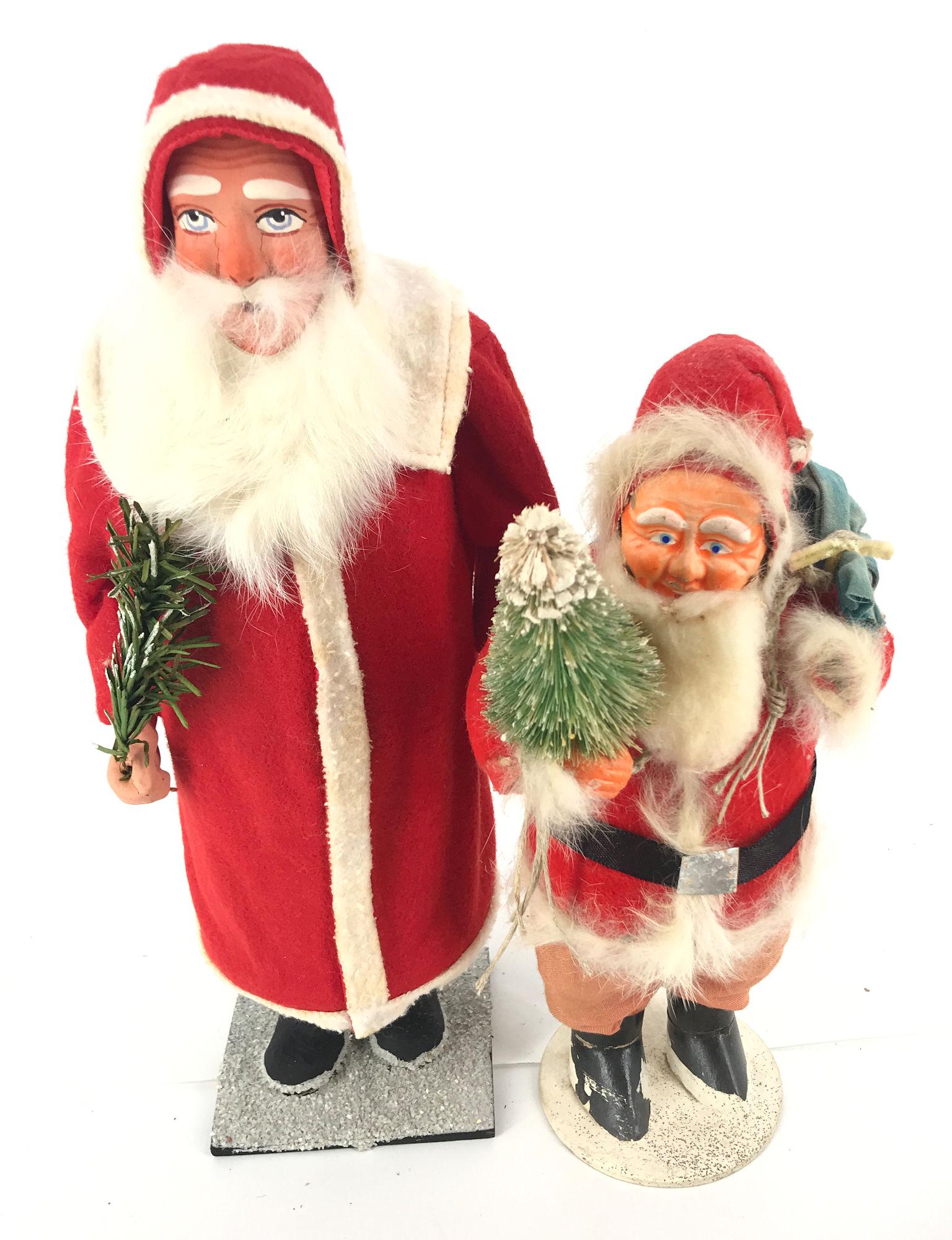 BOX LOT INCLUDING SANTA FIGURINES. TALLEST MEASURES 13" (1 of 1)