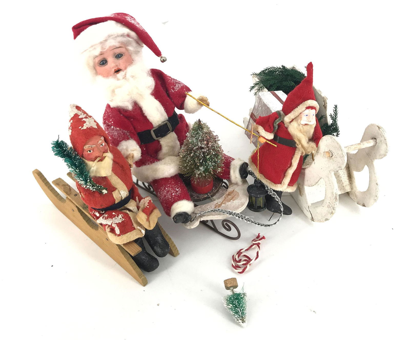 BOX LOT CHRISTMAS INCLUDING 7" TALL SANTA DOLL WITH (1 of 1)
