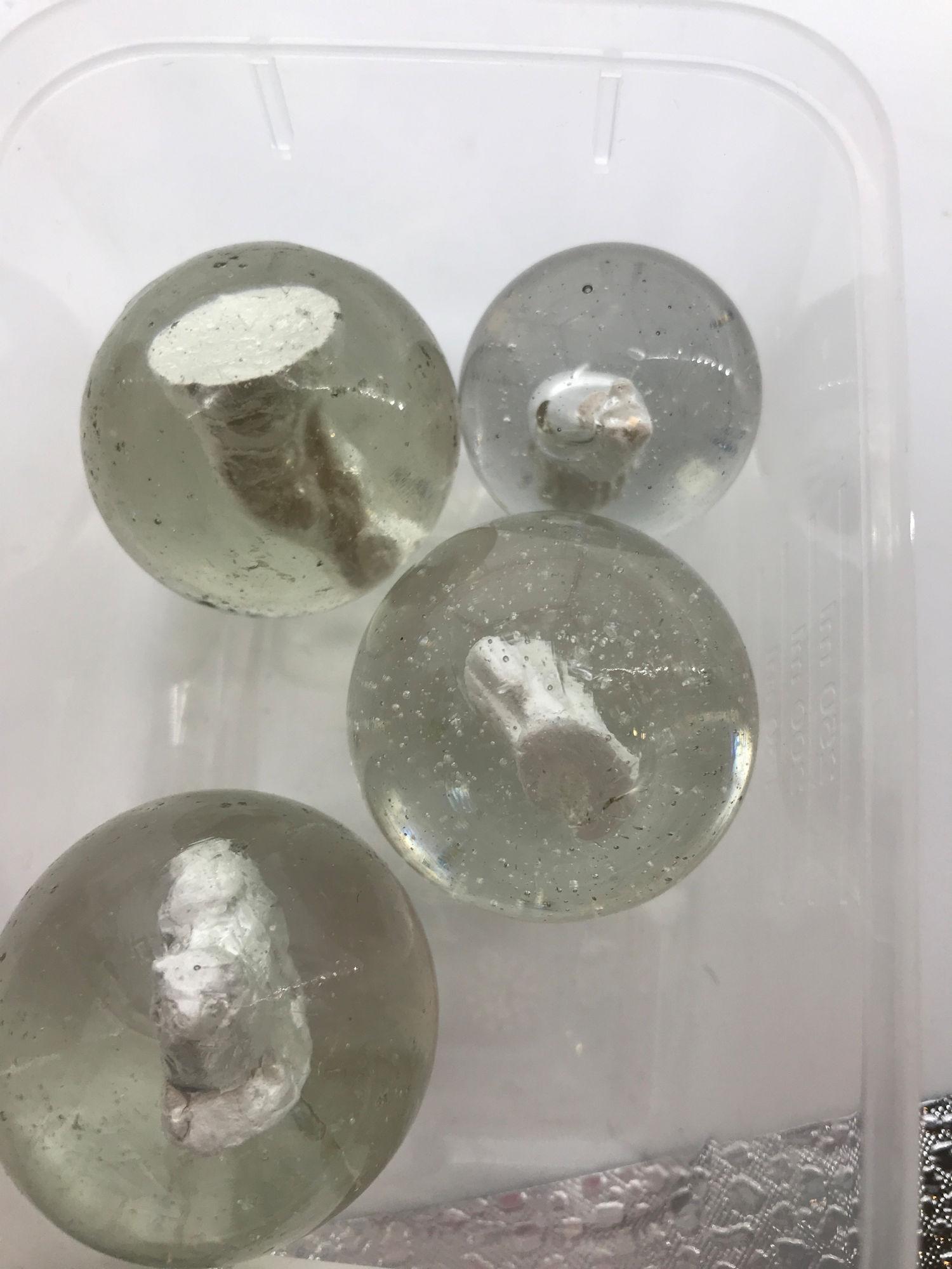 FOUR SULFIDE MARBLES WITH ANIMALS, 1Â¼"-1Â½". (1 of 1)