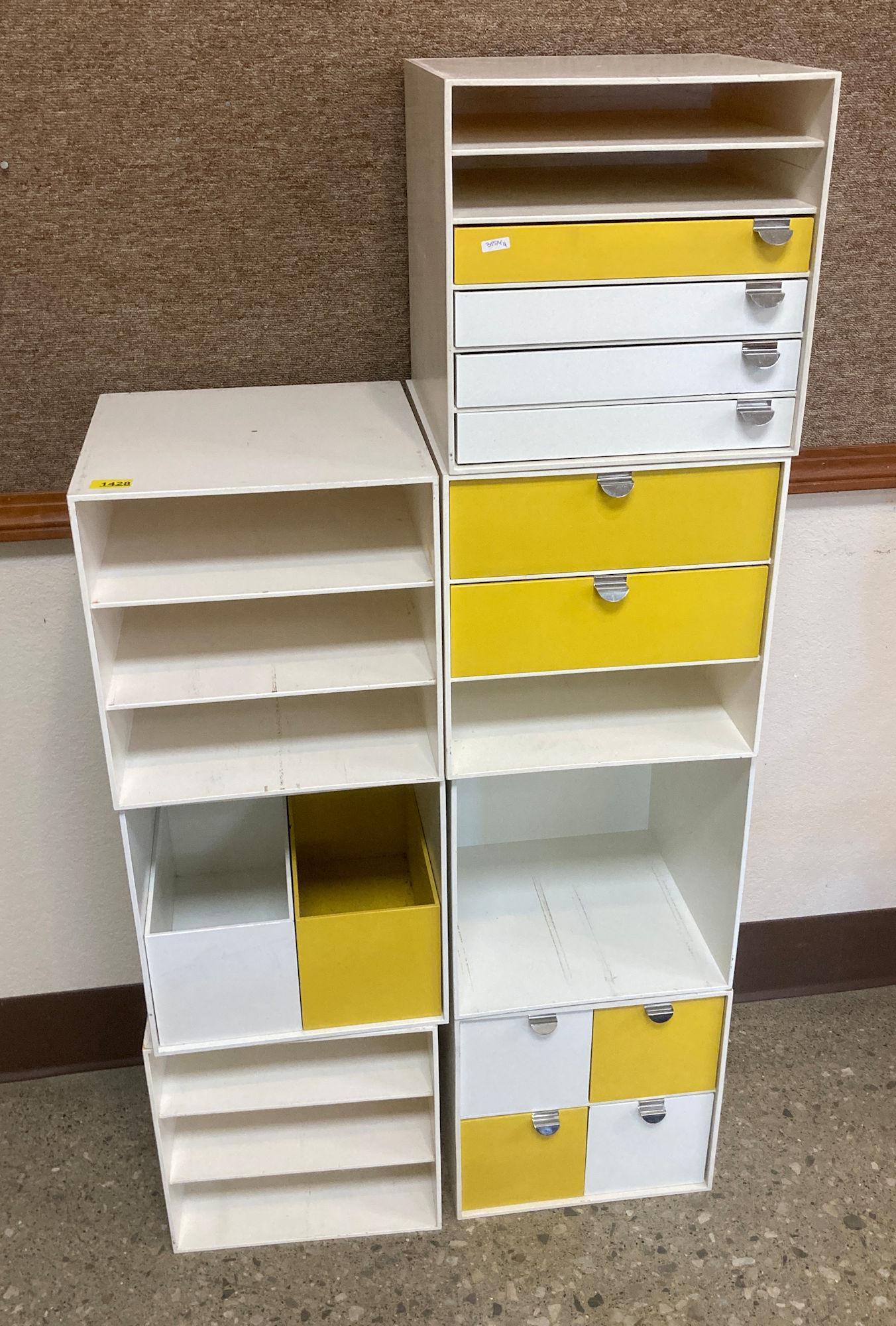 7 PIECE PALASET CUBES AND INSERTS. DESIGNED BY: 7 PIECE PALASET CUBES AND INSERTS. DESIGNED BY RISTOMATTI RATIA (SON OF MARIMEKKO FOUNDER) PRODUCED IN 1970'S IN FINLAND. SOME SCUFFS AND WEAR, AS THEY HAVE BEEN USED.