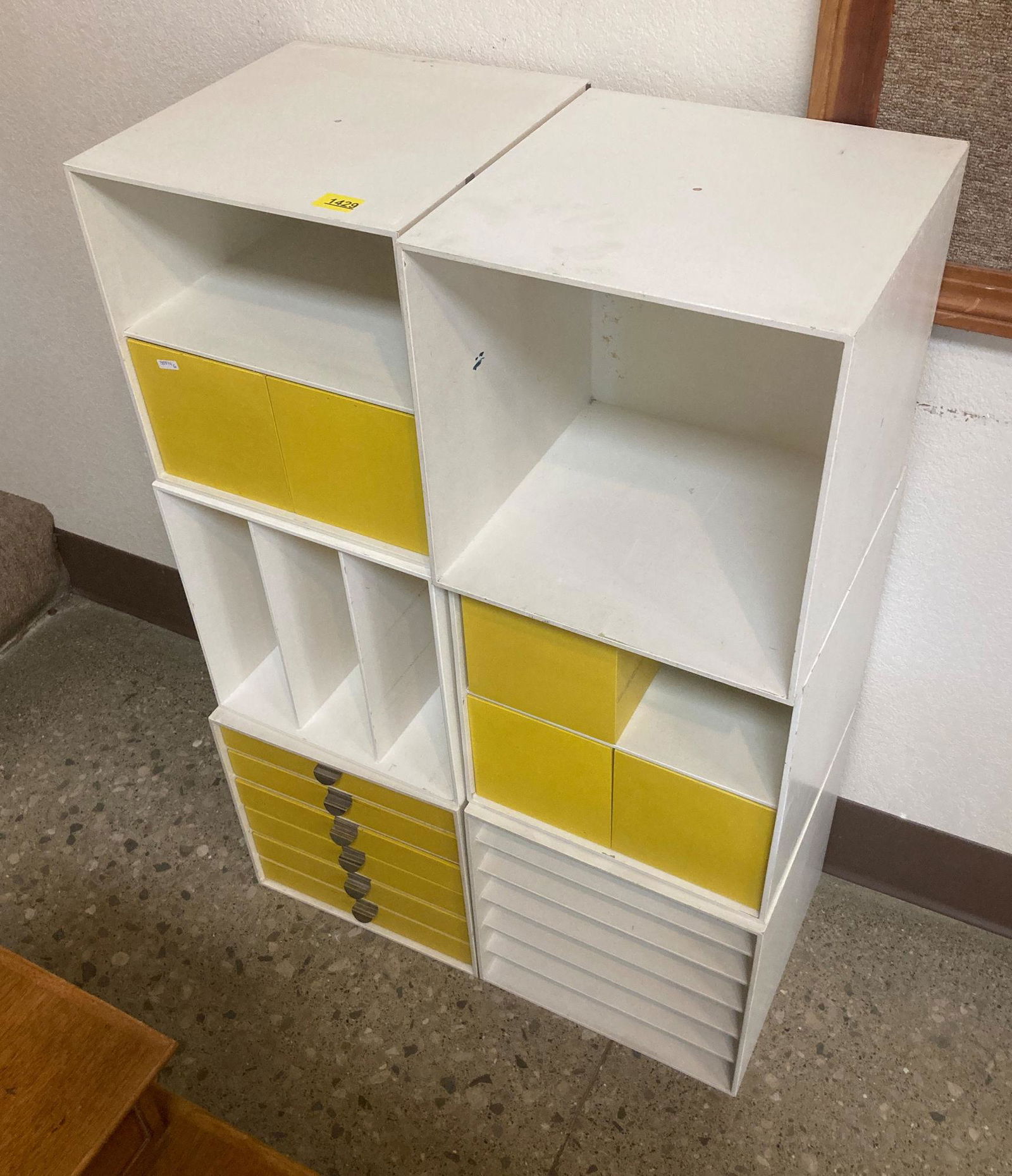 6 PIECE PALASET CUBES AND INSERTS. DESIGNED BY: 6 PIECE PALASET CUBES AND INSERTS. DESIGNED BY RISTOMATTI RATIA (SON OF MARIMEKKO FOUNDER) PRODUCED IN 1970'S IN FINLAND. SOME SCUFFS AND WEAR, AS THEY HAVE BEEN USED.