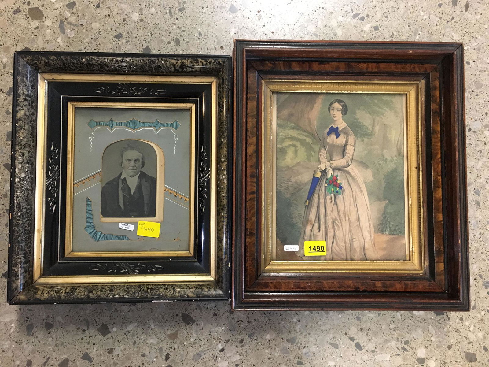 TWO VICTORIAN FRAMES. ONE WITH EARLY PHOTO AND ONE WITH (1 of 2)