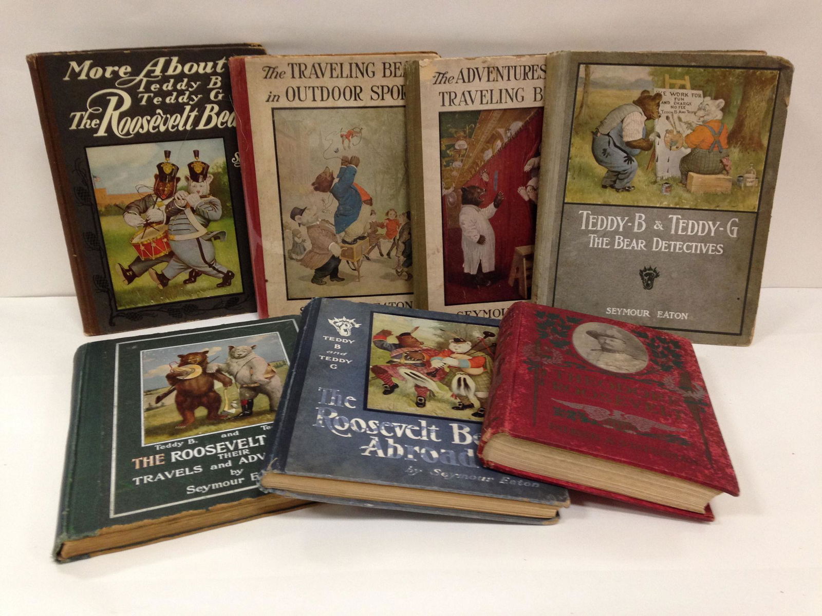 BOX LOT OF 7 SEYMOUR EATON  BEAR BOOKS AND "THEODORE (1 of 4)