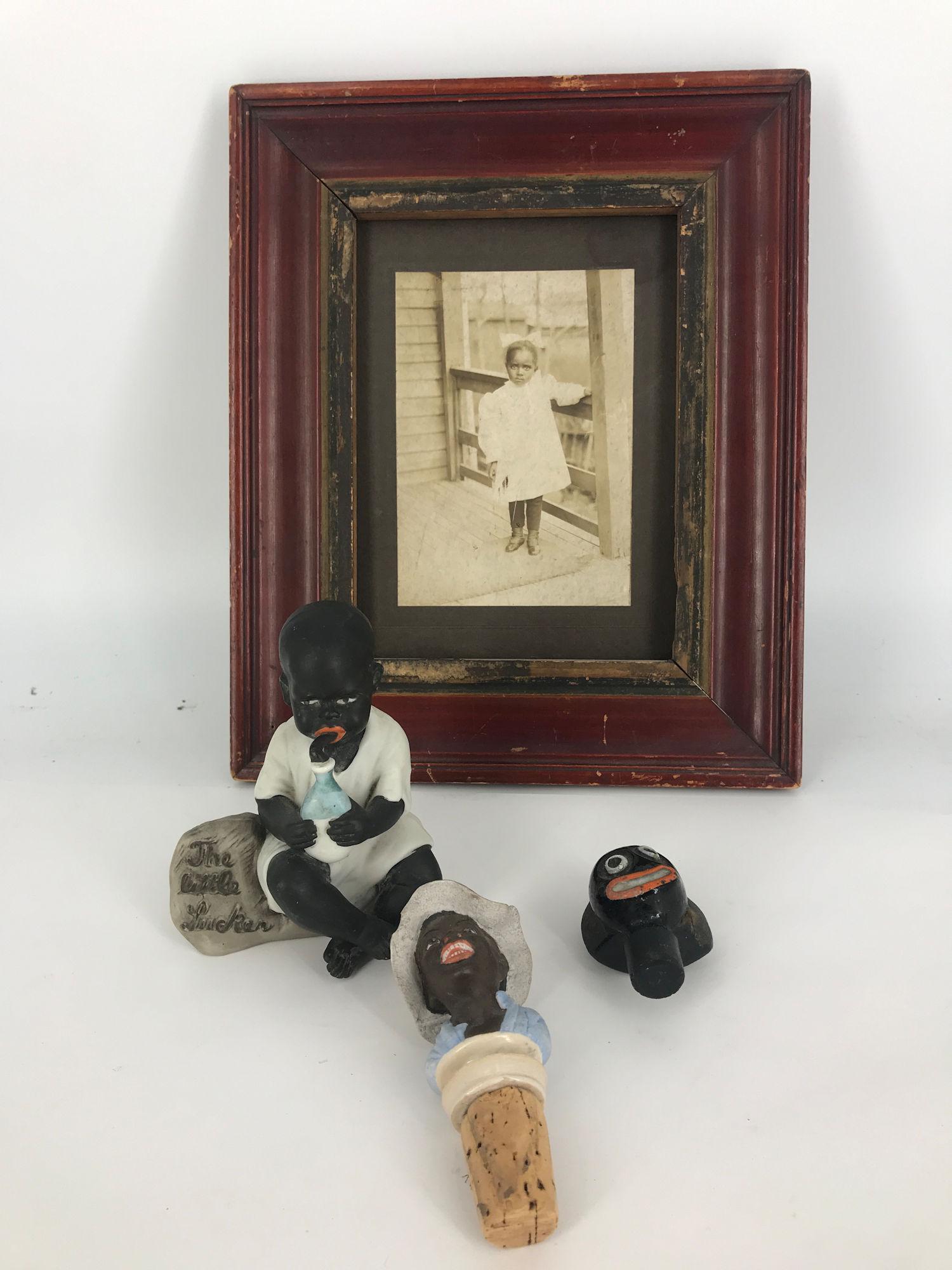 BOX LOT INCLUDING BLACK AMERICANA BOTTLE STOPPERS AND (1 of 1)