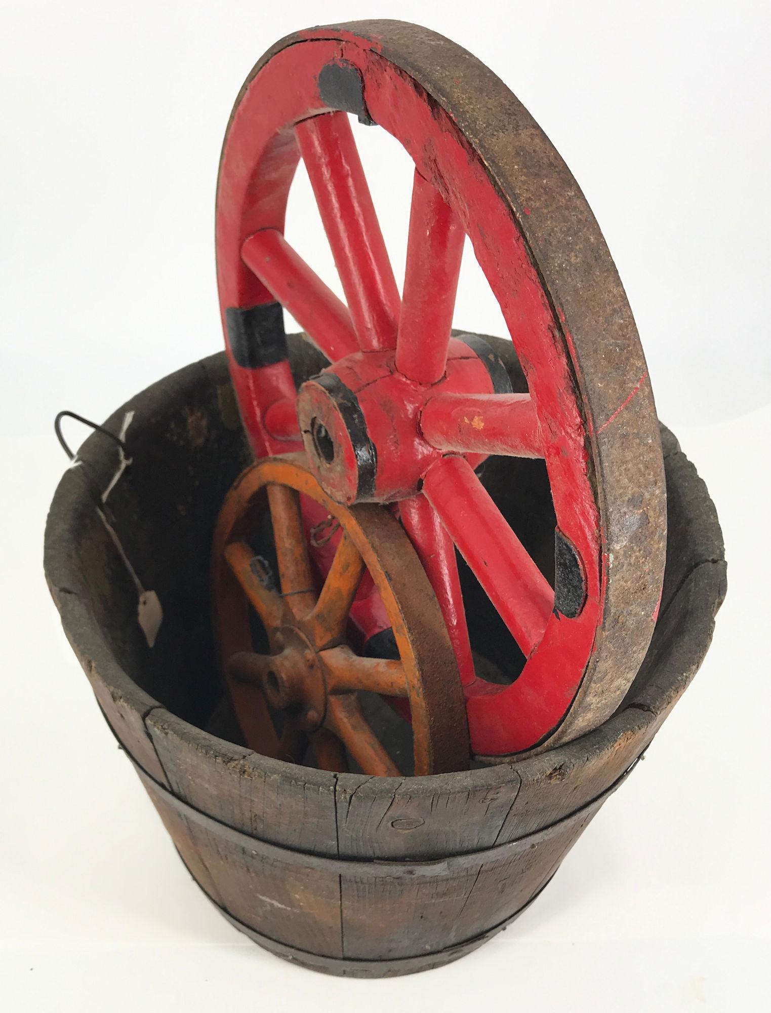 3 PC SET INCLUDING 9Â¾" VINTAGE SUGAR BUCKET WITH 2 (1 of 1)