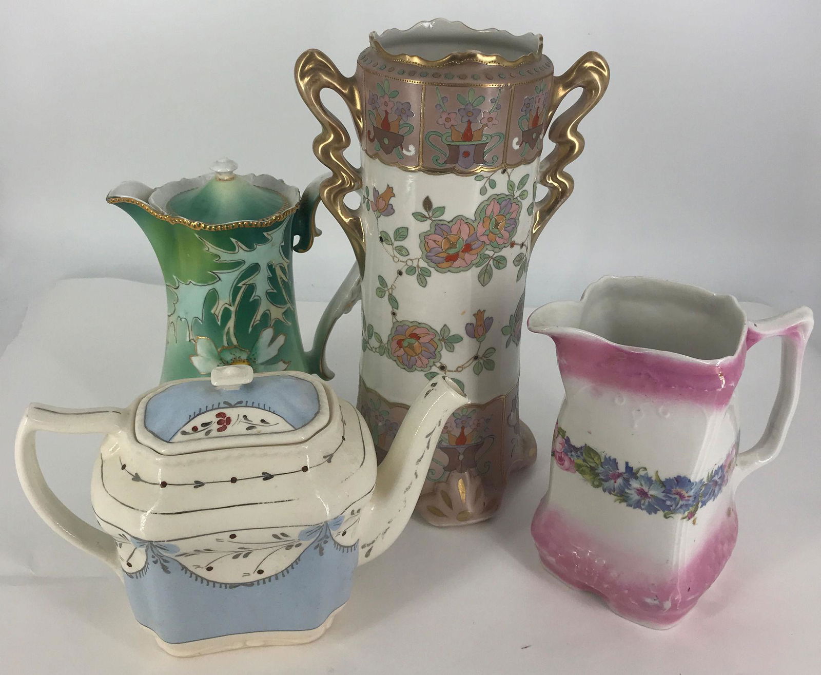BOX LOT CHINA INCLUDING A TEAPOT, CHOCOLATE POT, (1 of 1)