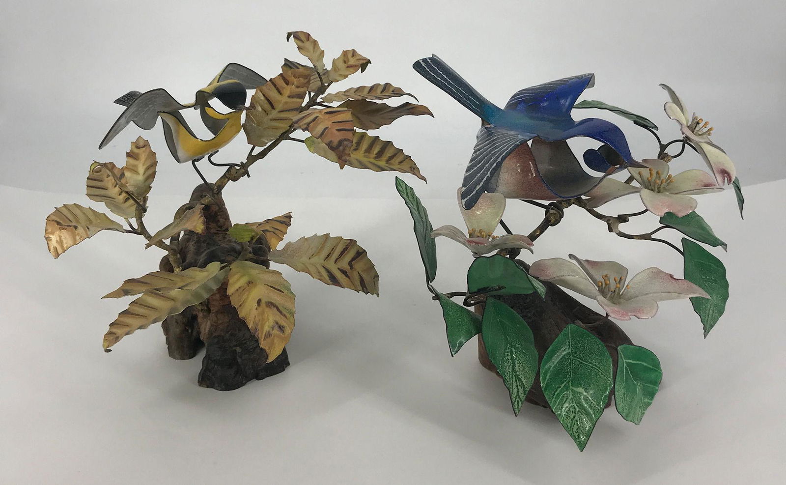 BOX LOT TWO 7Â½" ENAMEL ON COPPER BRUMMS INCLUDING A (1 of 1)