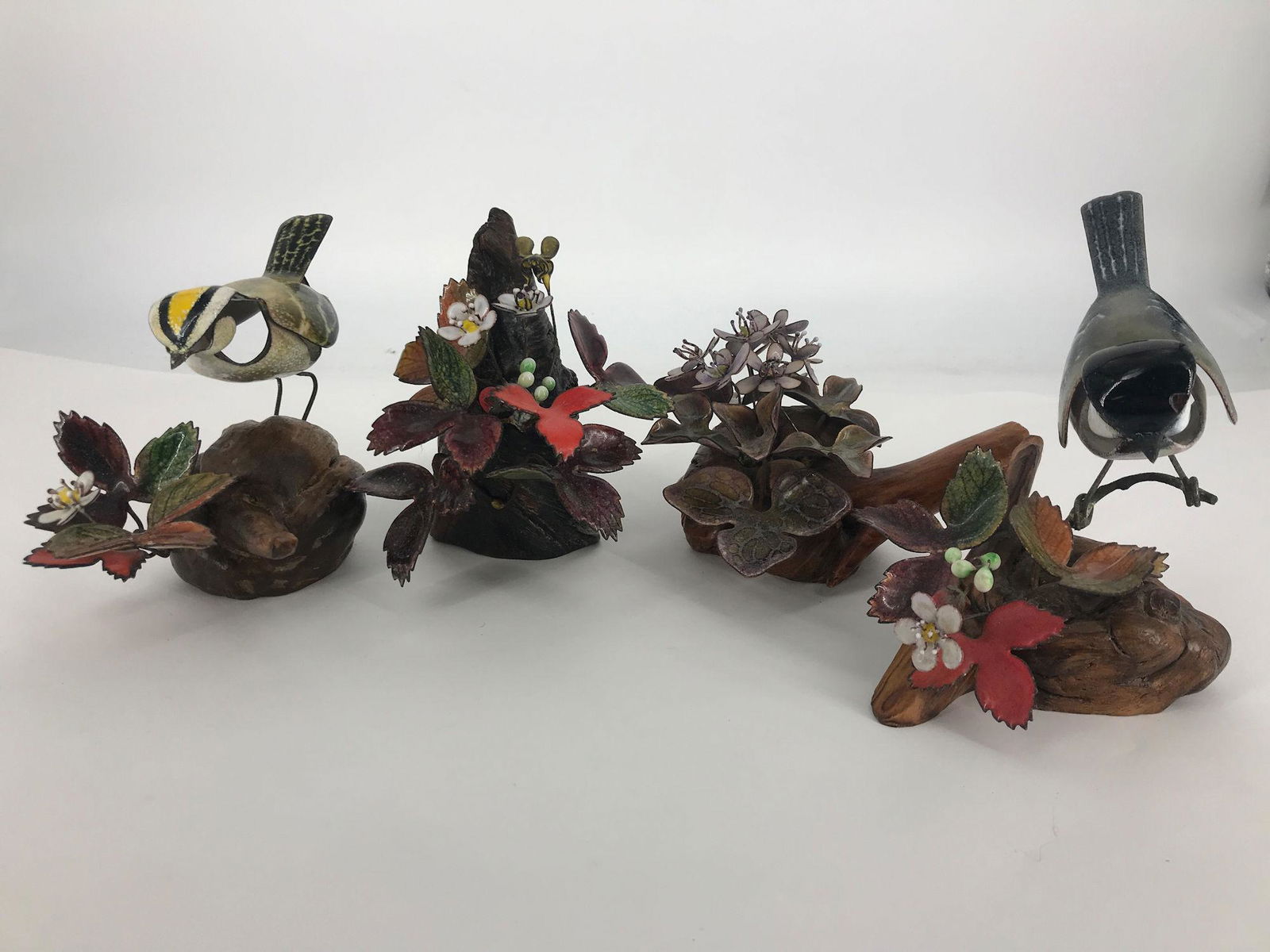 BOX LOT 4 BRUMM ENAMEL ON COPPER FIGURINES INCLUDING A (1 of 2)