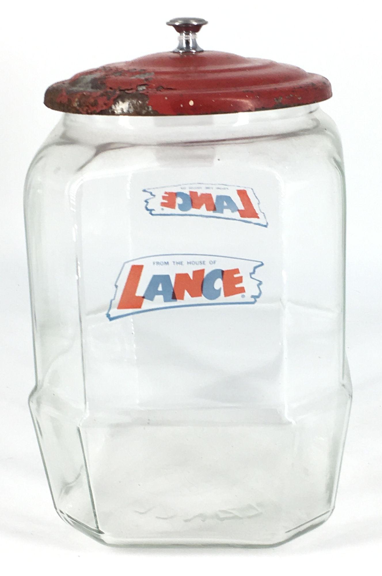 11" GLASS LANCE JAR WITH METAL LID. (1 of 1)