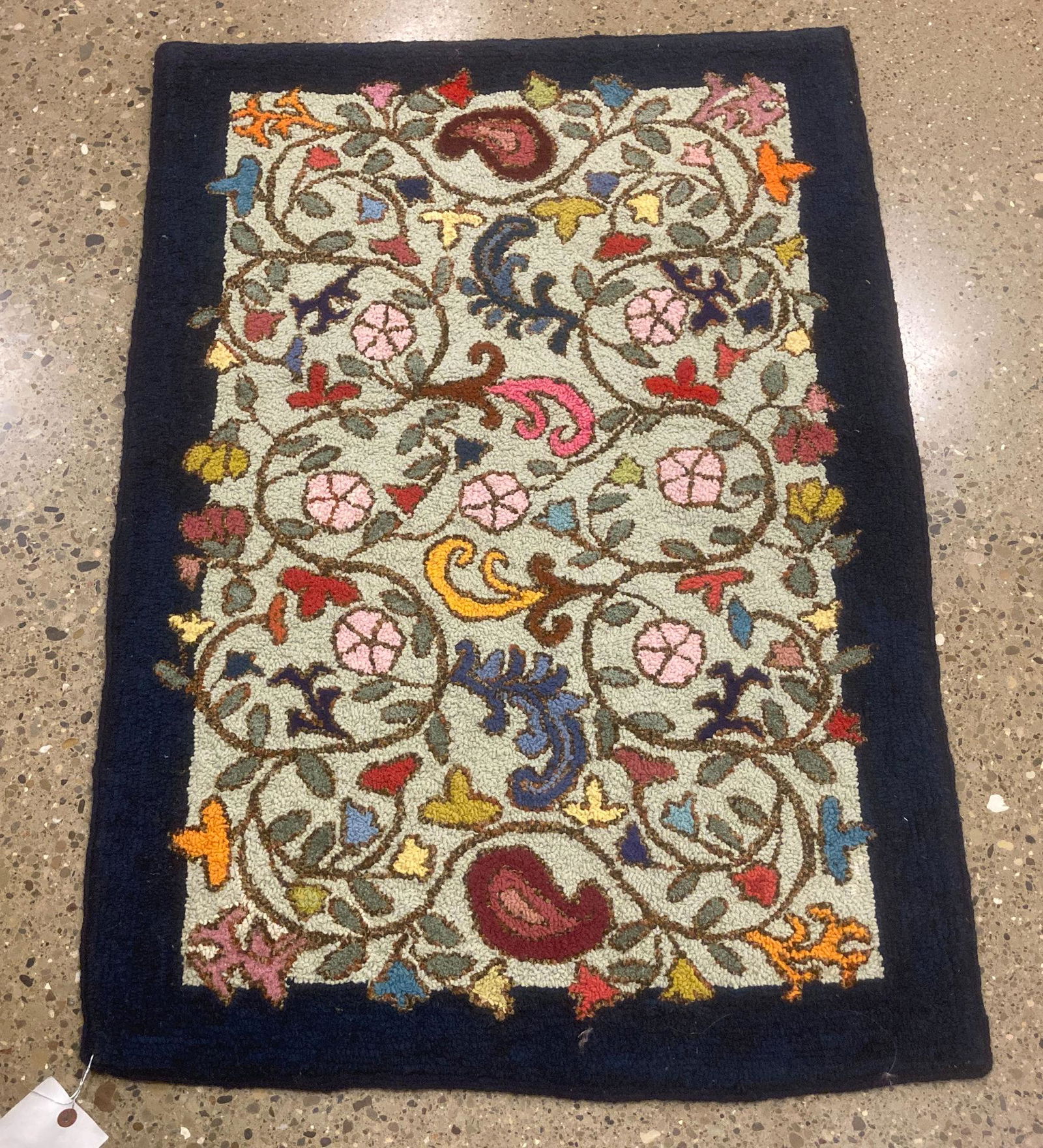 ORIENTAL RUG, NEEDLEPOINT PICTORIAL, 2'3" X 3'3" (1 of 2)