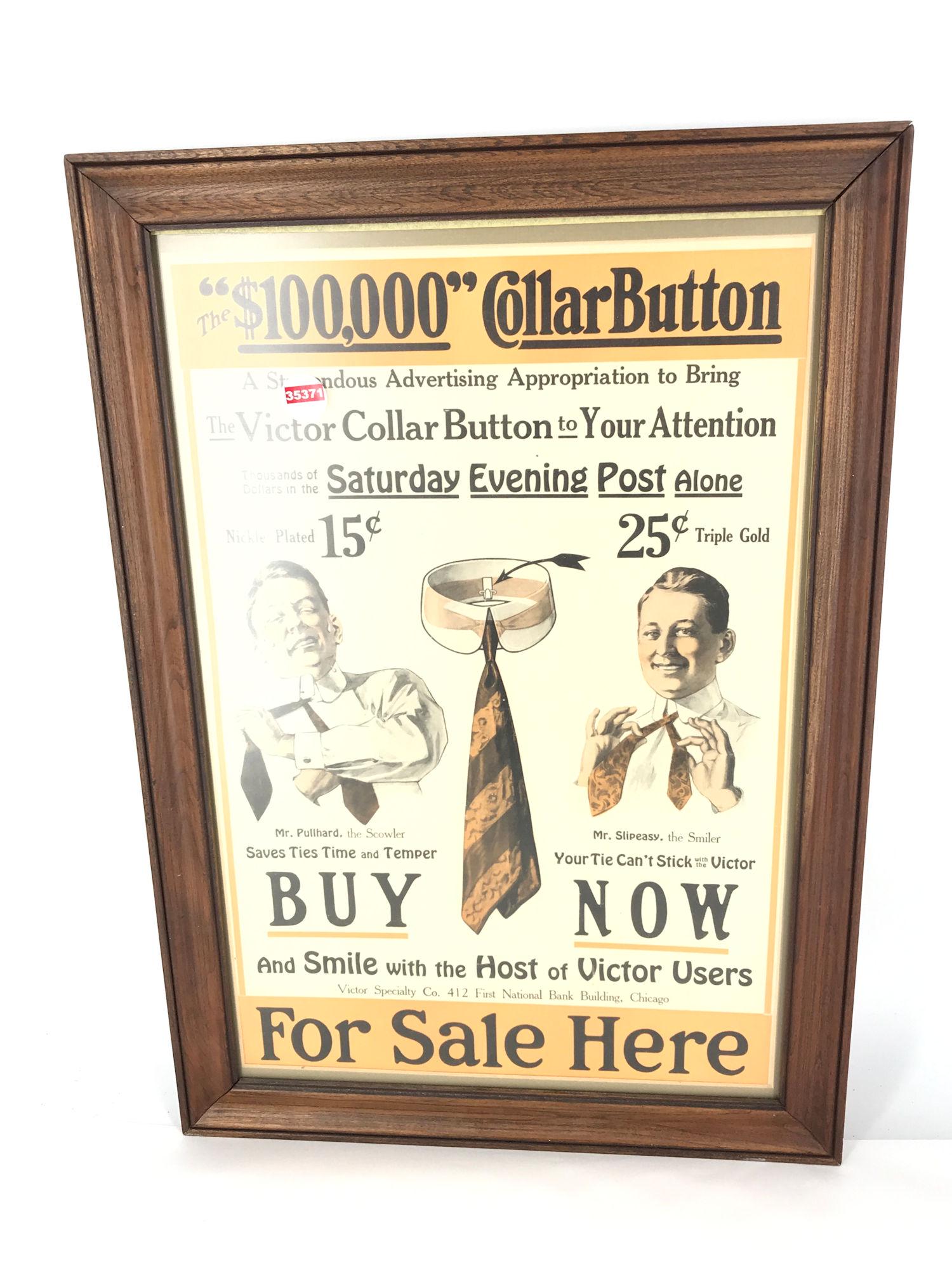 16Â¾"X24" FRAMED VINTAGE ADVERTISEMENT FOR VICTOR (1 of 1)