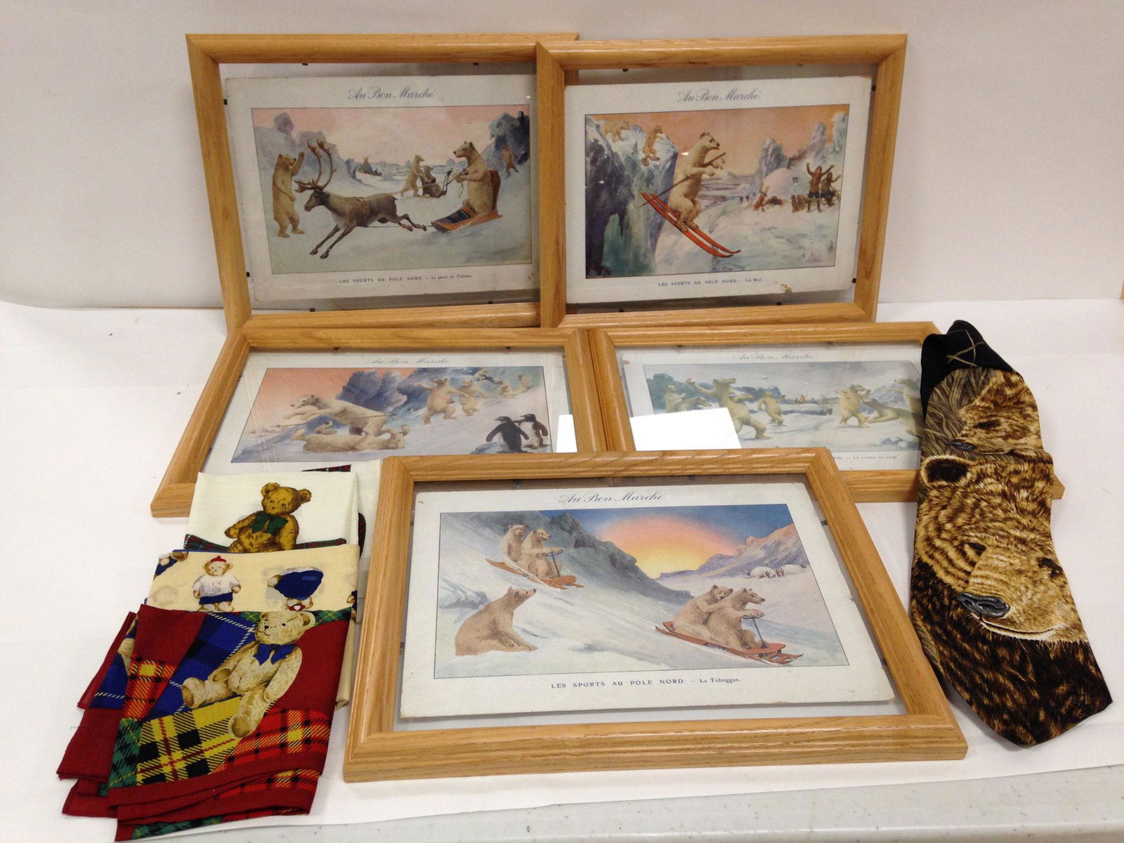 BOX LOT INCLUDING COMIC BEAR PICTURES , HANKIES AND (1 of 3)