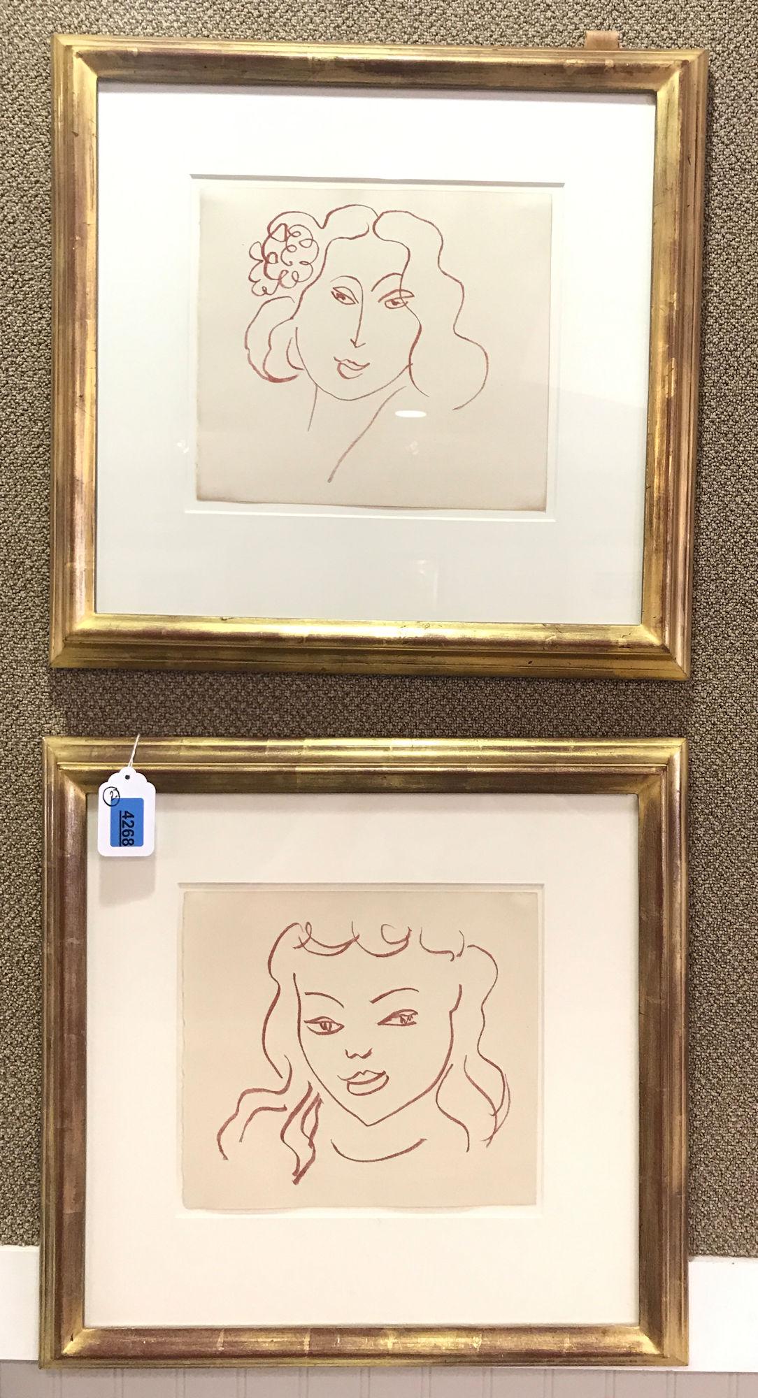 HENRI MATISSE, "HEAD OF YOUNG GIRL" AND "SMALL HEAD", (1 of 1)