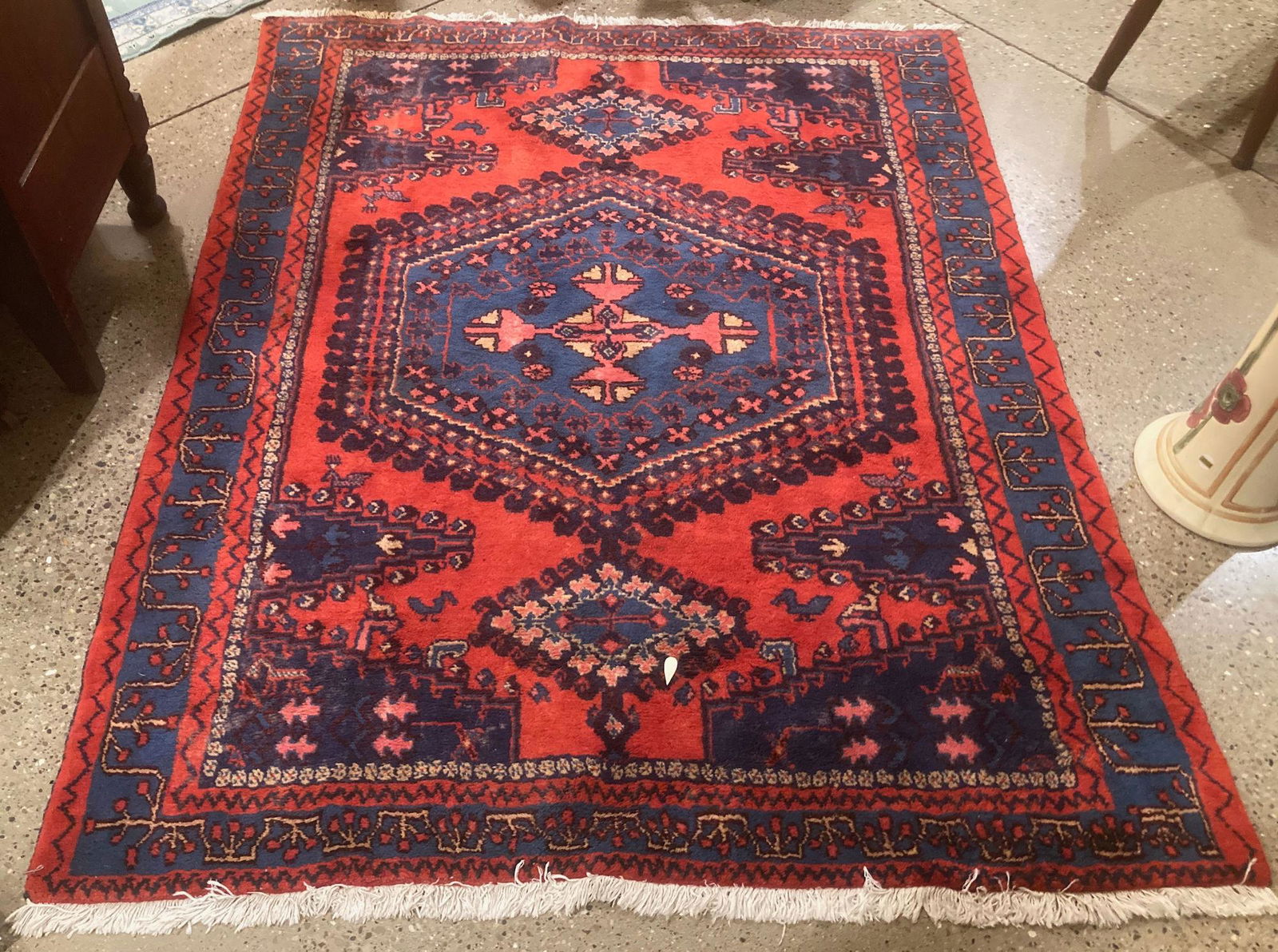 ORIENTAL RUG  PERSIAN HAMADAN RUG 5.4 X 6.9 (1 of 1)