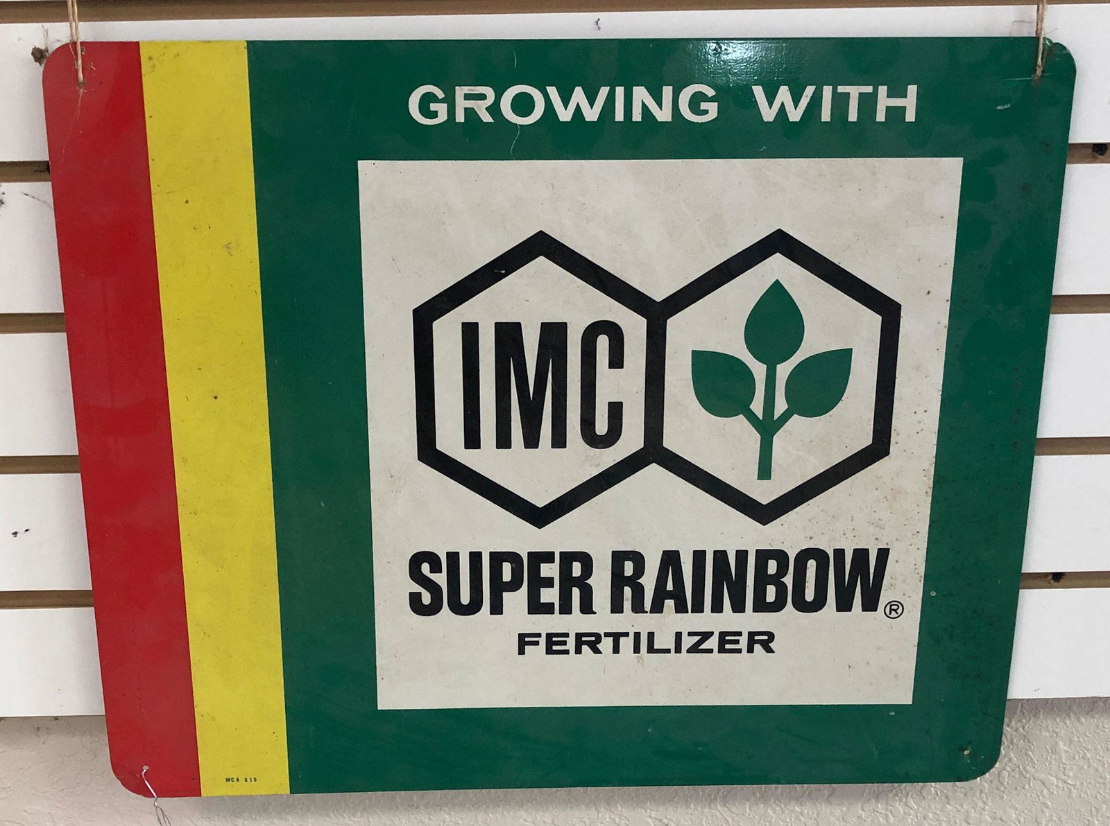 IMC SUPER RAINBOW FERTILIZER TIN SIGN 16" X 20" (1 of 1)