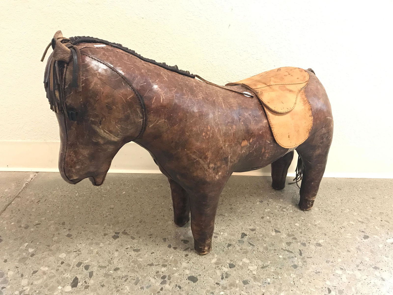 VINTAGE LEATHER HORSE, ORIGINALLY FROM ABERCROMBIE (1 of 6)