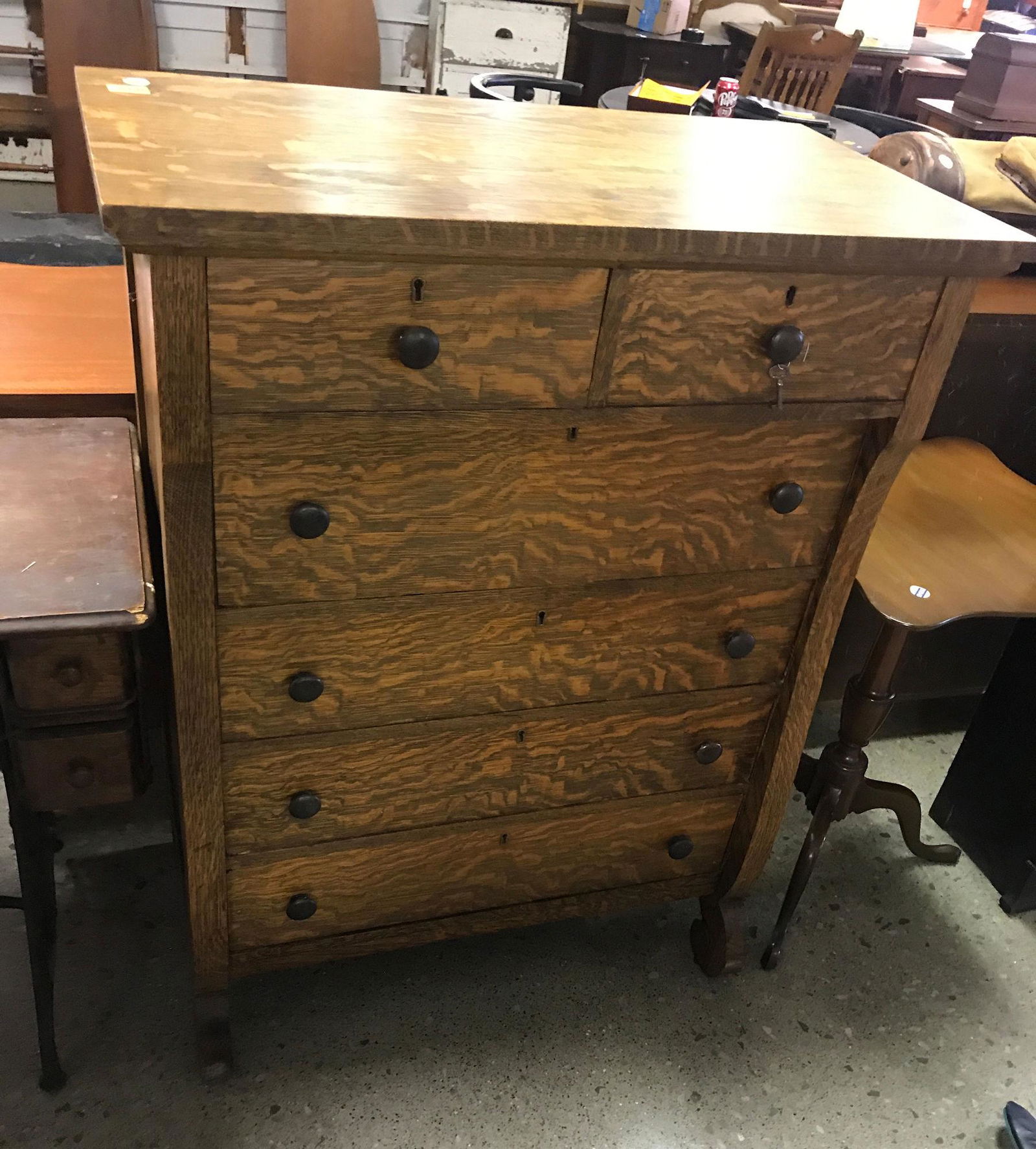 QUARTER SAWN OAK CHEST (1 of 1)