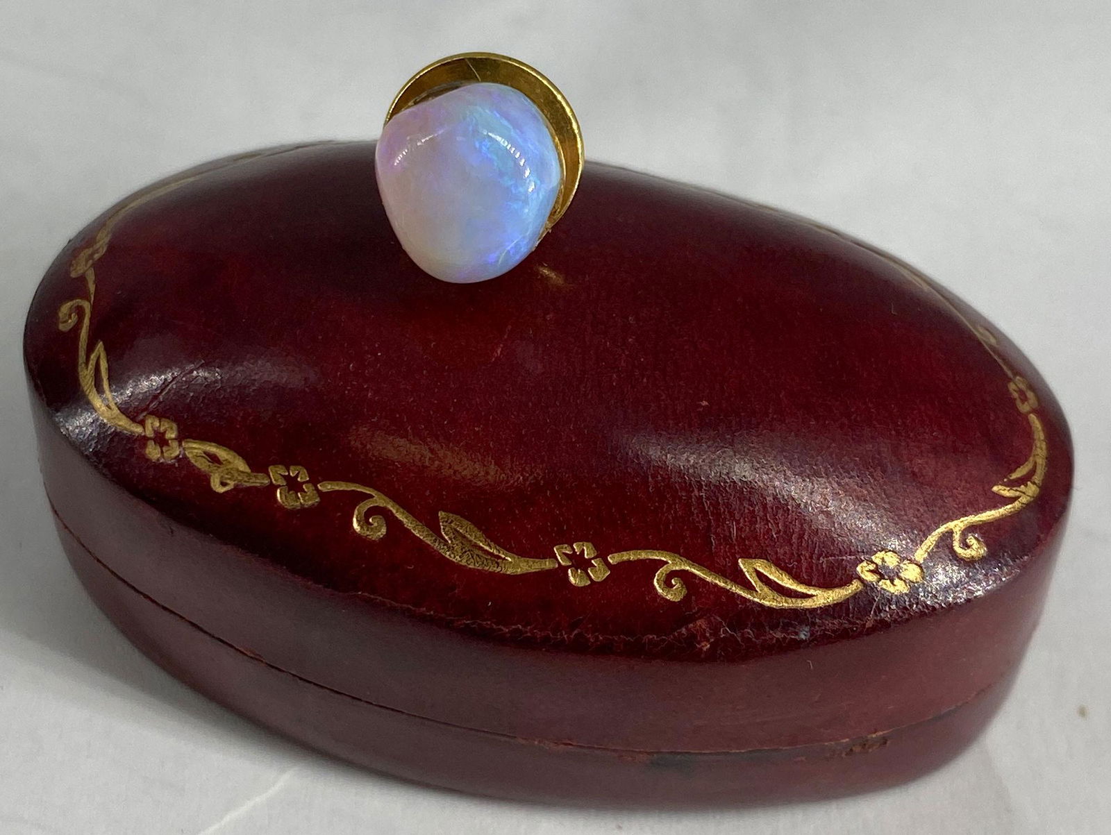 VINTAGE MEN'S OPAL TIE TAC (1 of 7)