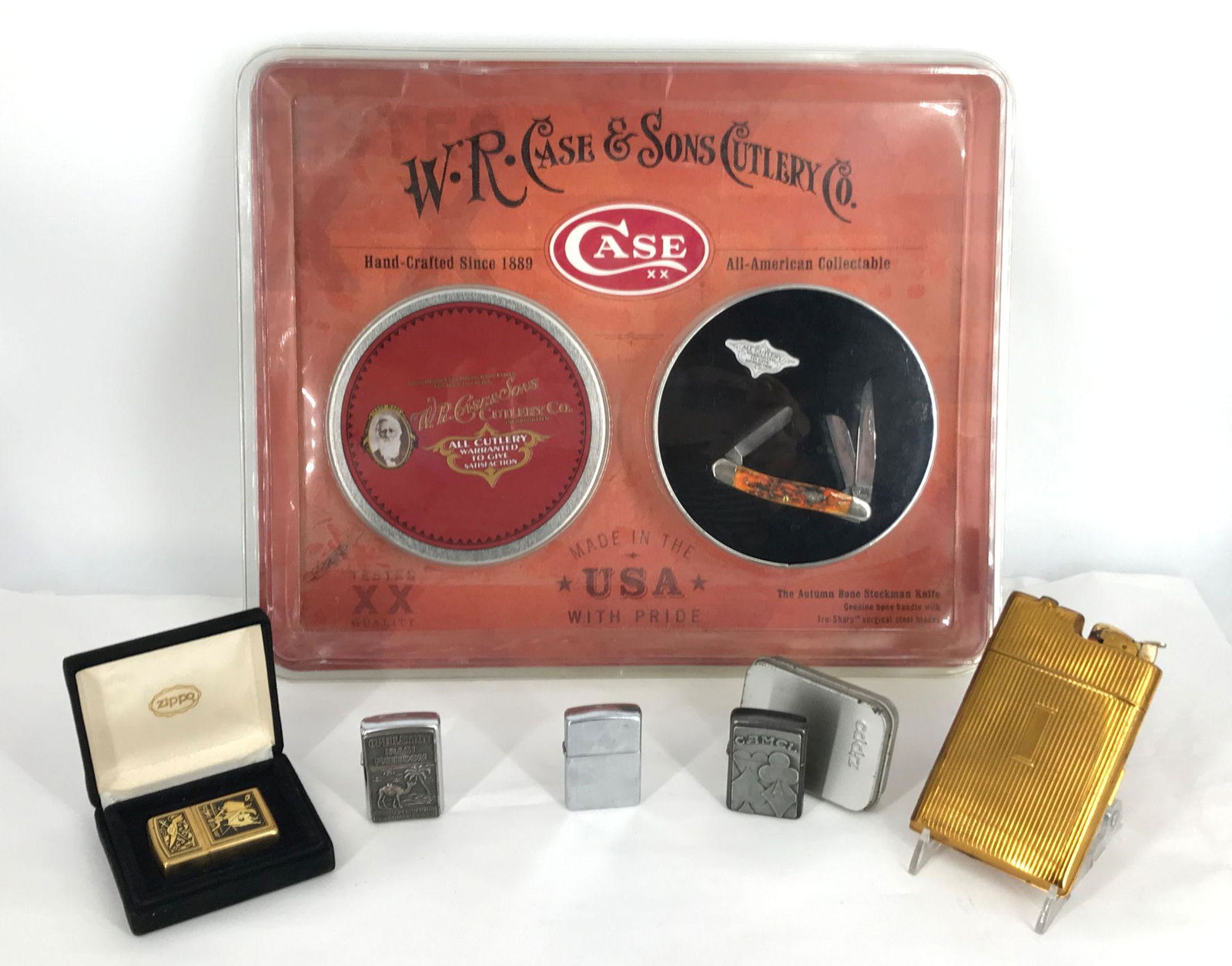 LOT OF LIGHTERS AND FOLDING KNIFE (1 of 8)