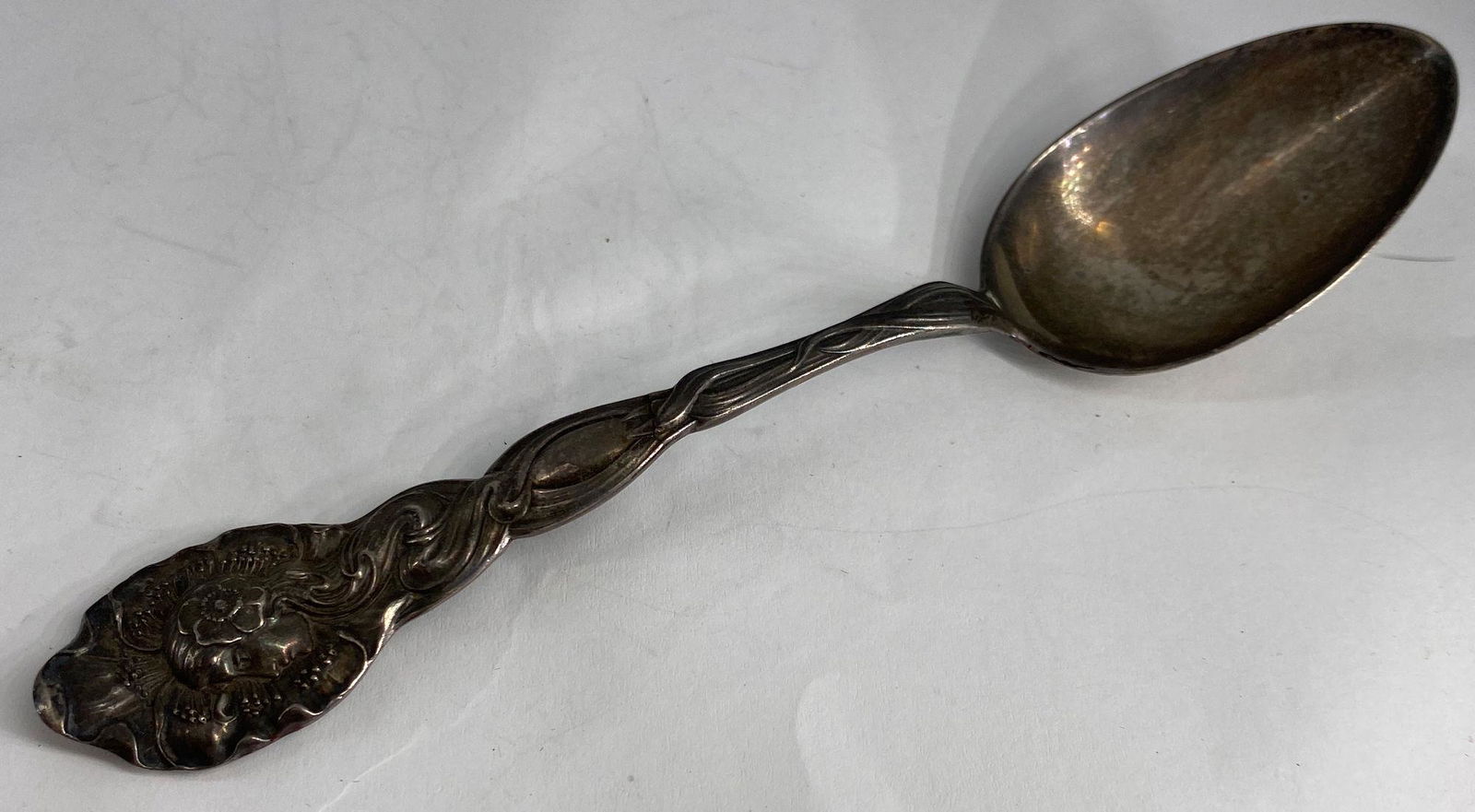 STERLING SILVER ART NOUVEAU STYLE SPOON (1 of 6)