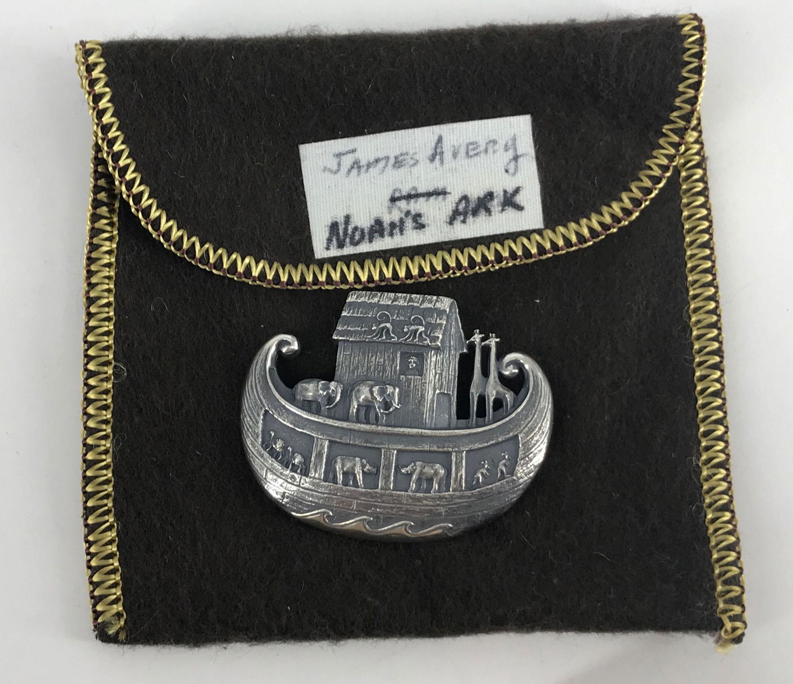 JAMES AVERY STERLING SILVER NOAH'S ARK PIN (1 of 3)