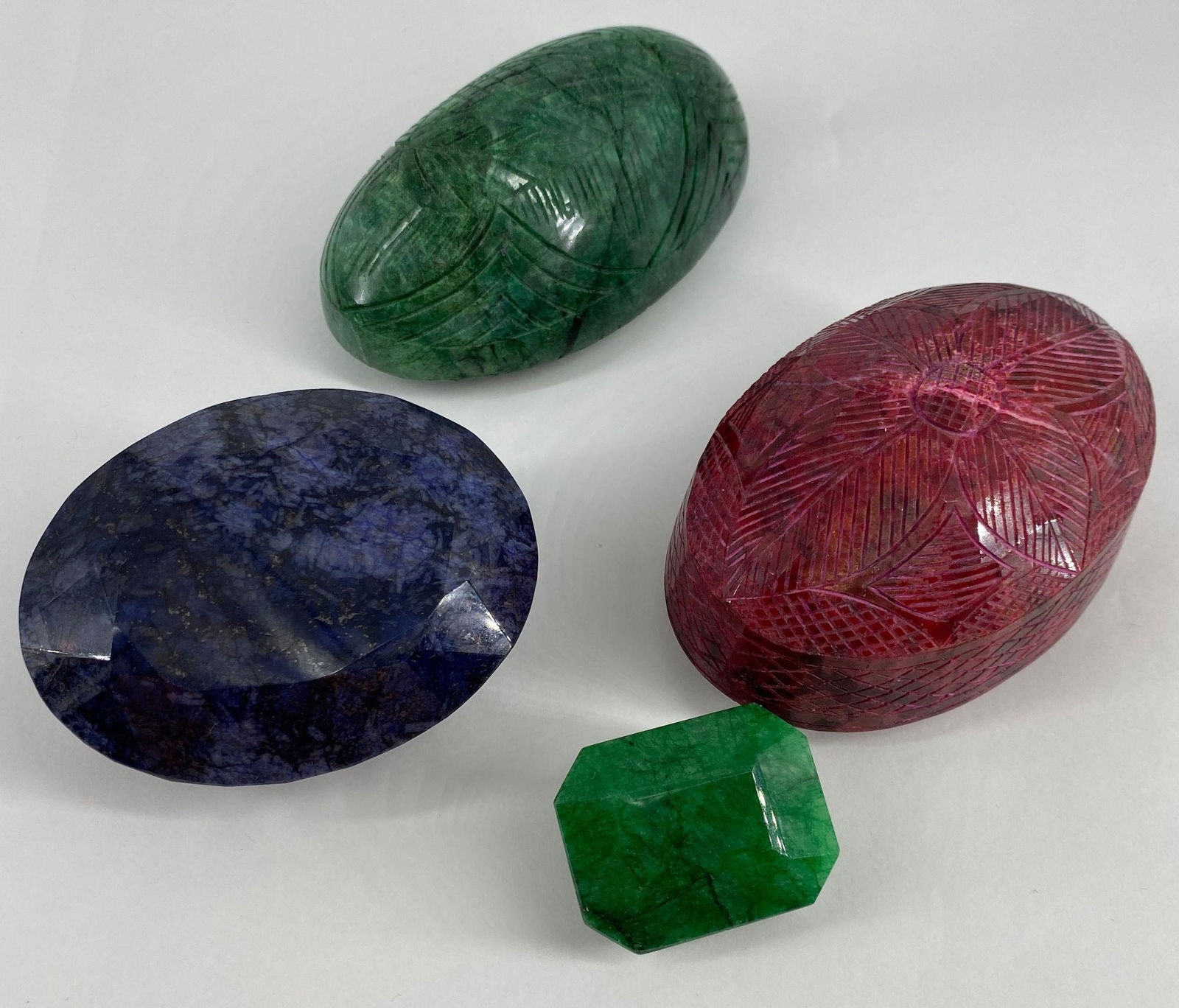 FOUR GEMSTONE PAPER WEIGHTS (1 of 9)