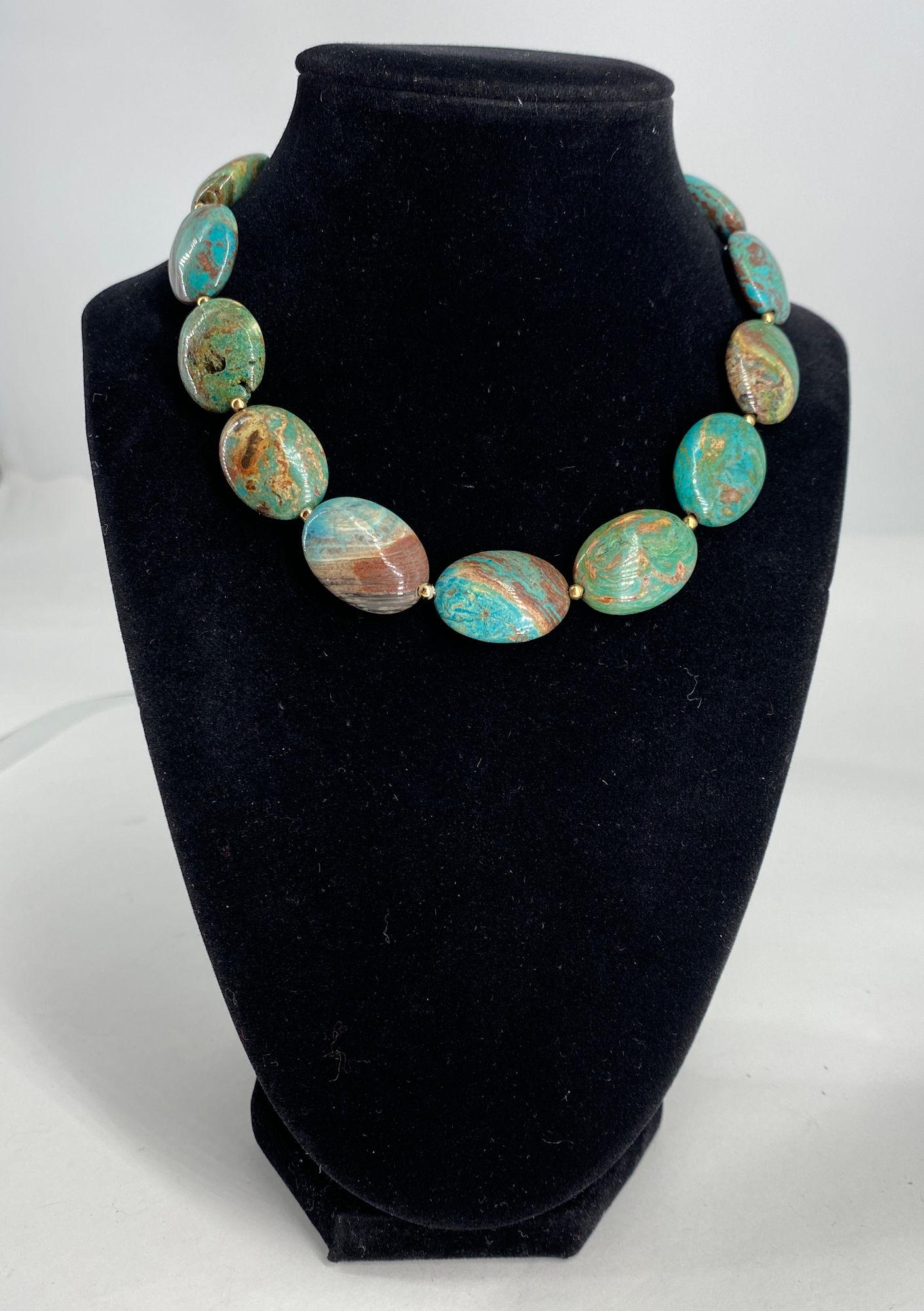 SEMI-PRECIOUS STONE BEAD NECKLACE (1 of 6)