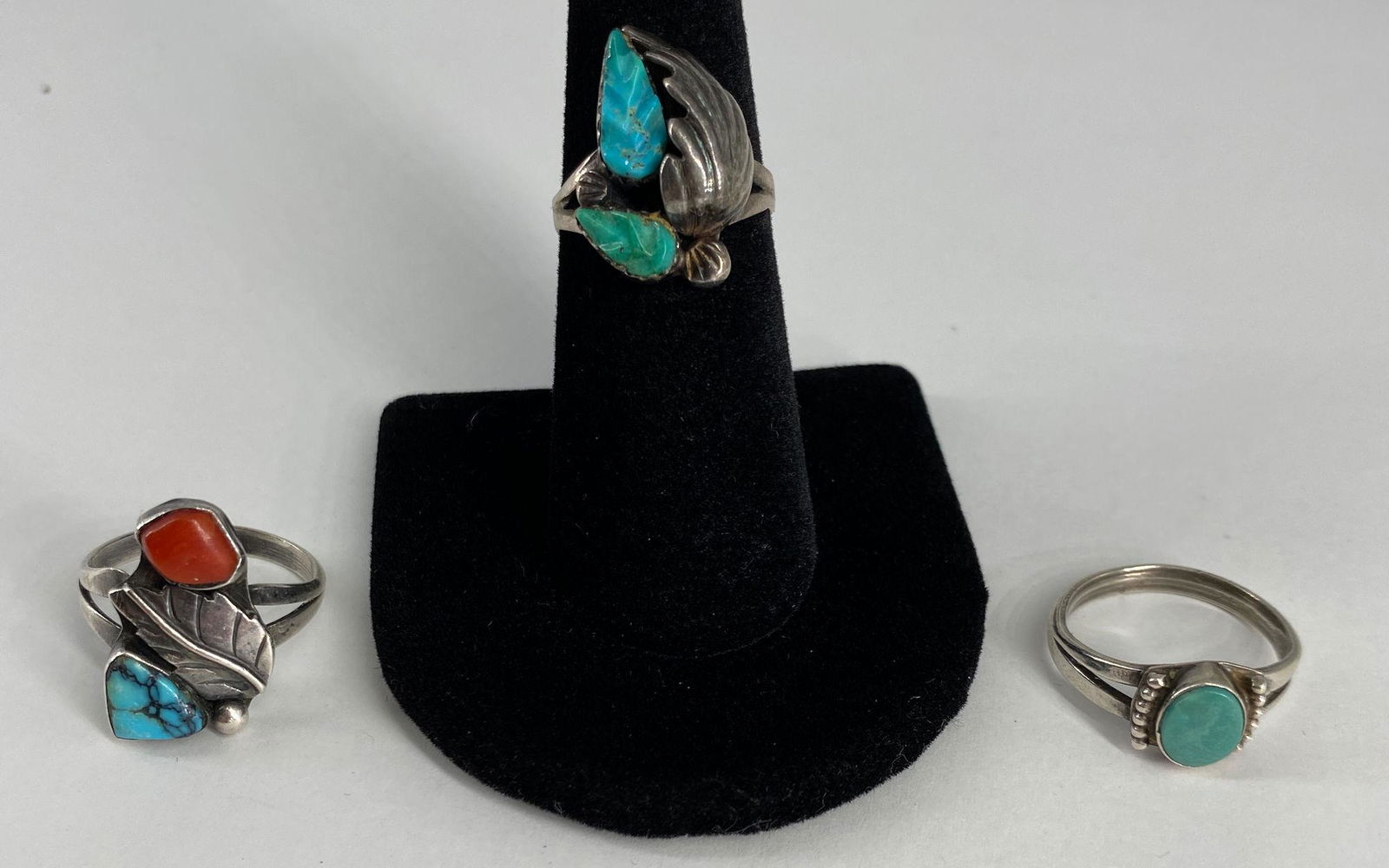THREE SOUTHWESTERN STYLE RINGS (1 of 6)